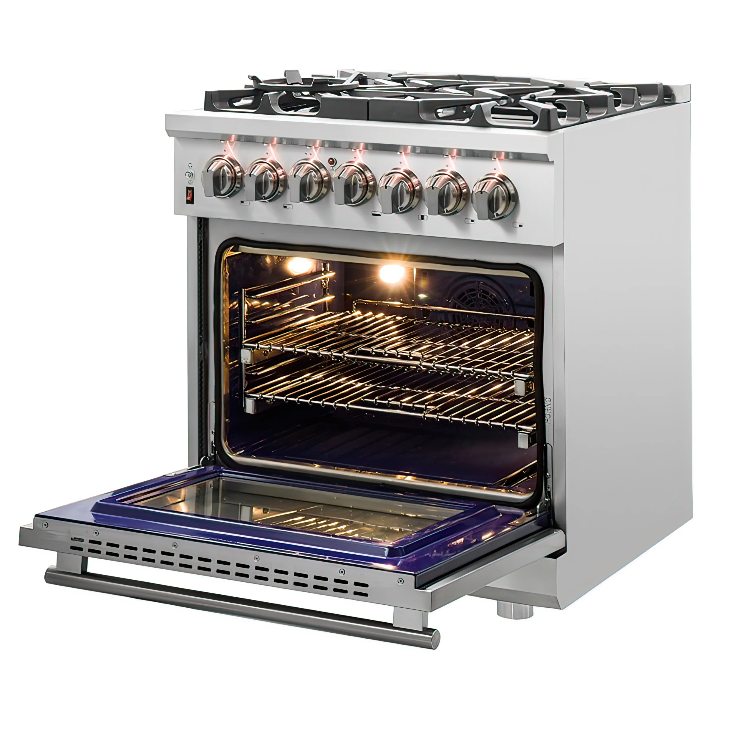 Forno Massimo 30-Inch Freestanding Dual Fuel Range, 4 Burners, Double Convection Ovens - Image 5