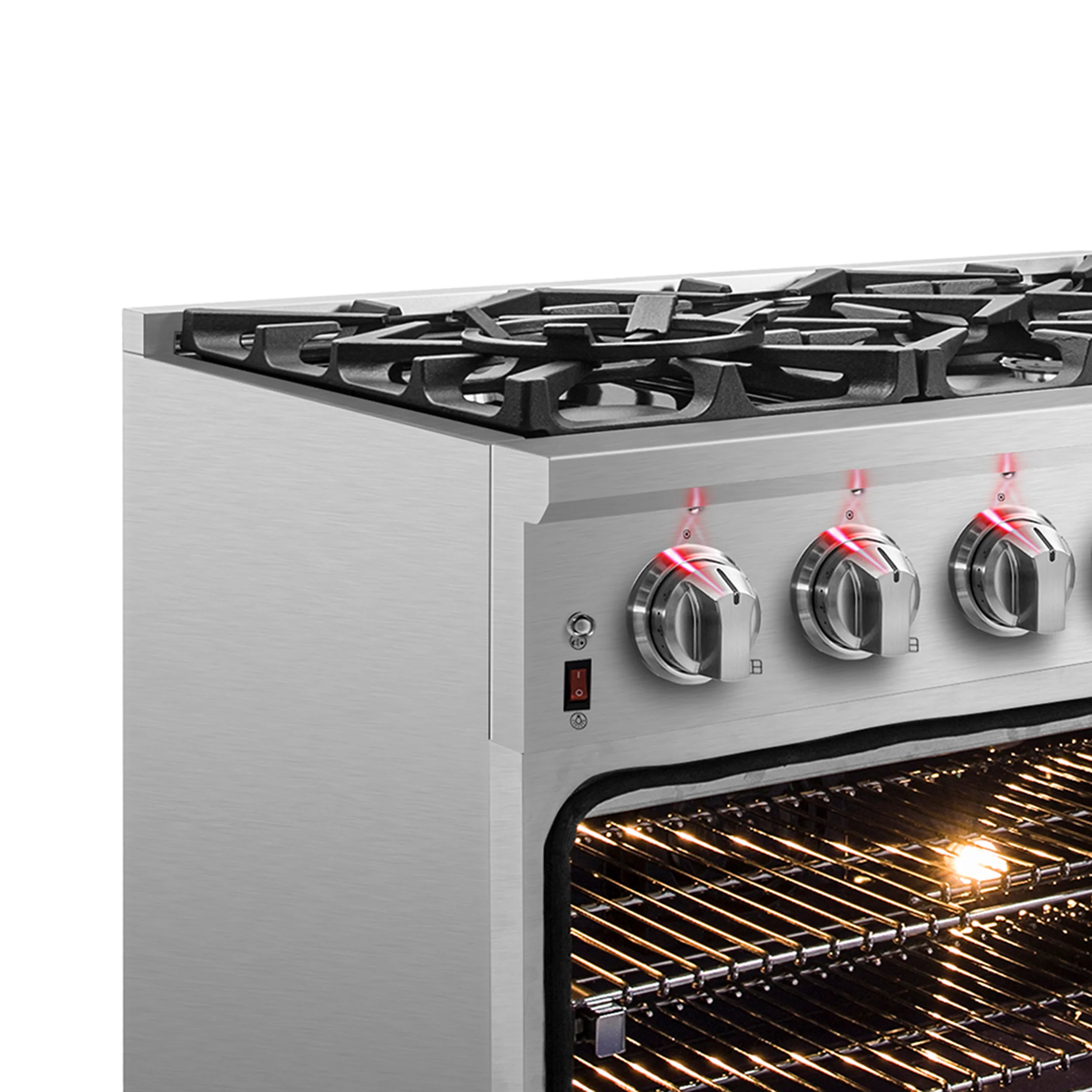 Forno Massimo 36-Inch Freestanding Dual Fuel Range, 6 Burners, Double Convection Ovens - Image 11