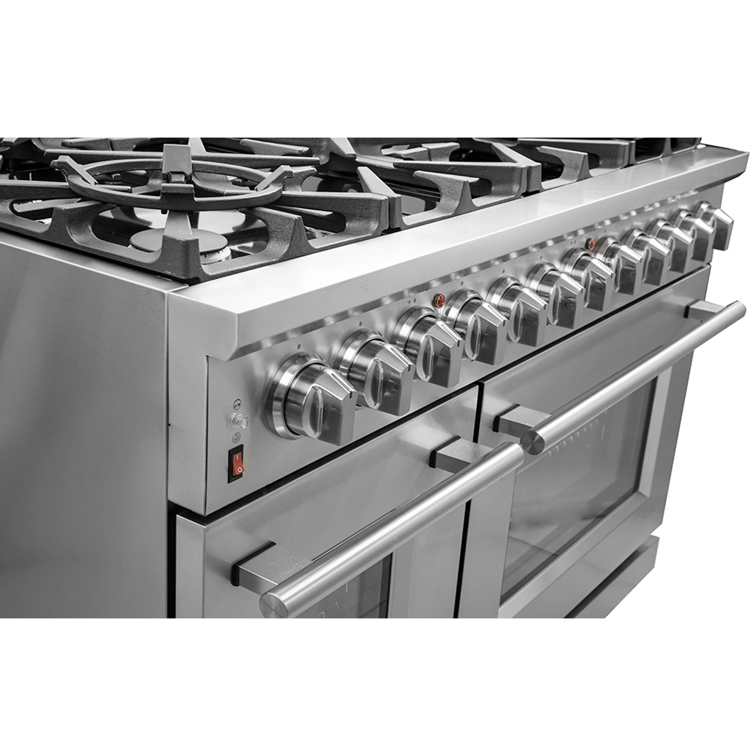 Forno Massimo 48-Inch Freestanding Dual Fuel Range, 8 Burners, Double Convection Ovens - Image 11