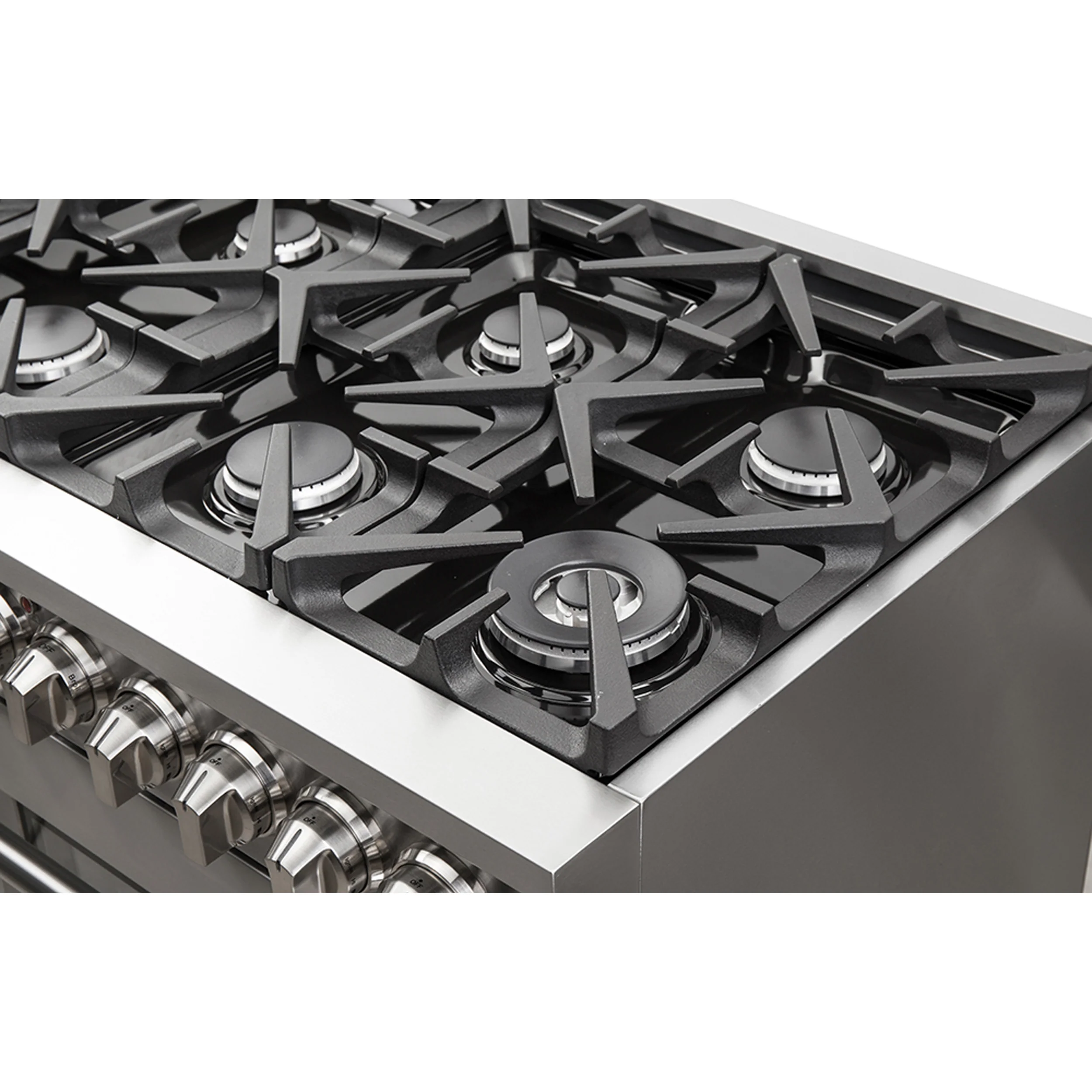 Forno Massimo 48-Inch Freestanding Dual Fuel Range, 8 Burners, Double Convection Ovens - Image 8
