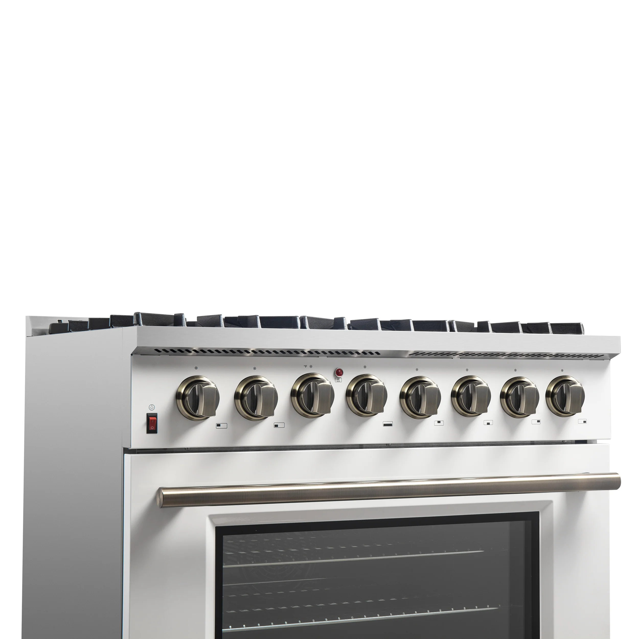 Forno Galiano 36" Freestanding Dual Fuel Range in White - Image 3