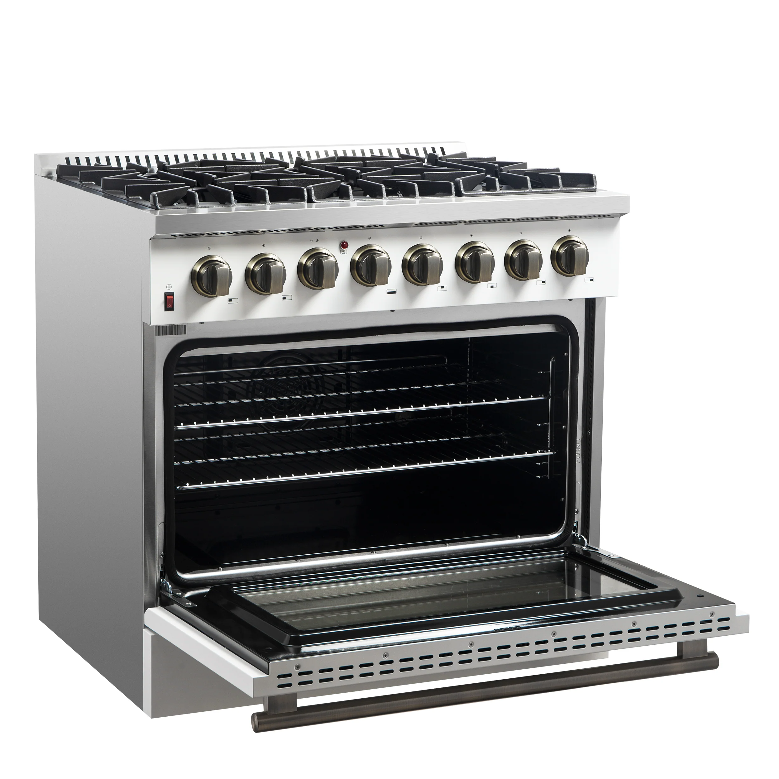 Forno Galiano 36" Freestanding Dual Fuel Range in White - Image 6