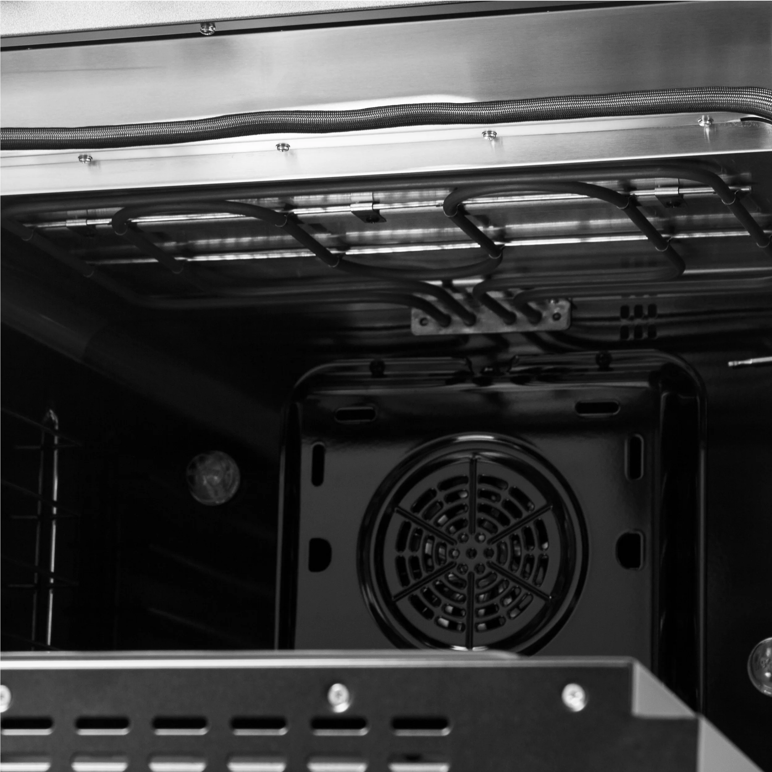 Galiano 48-inch Dual Fuel Range Black & Antique Brass Design with 8 Sealed Burners 107,000 BTU, 6.58 cu. ft. double ovens & Griddle - Image 9