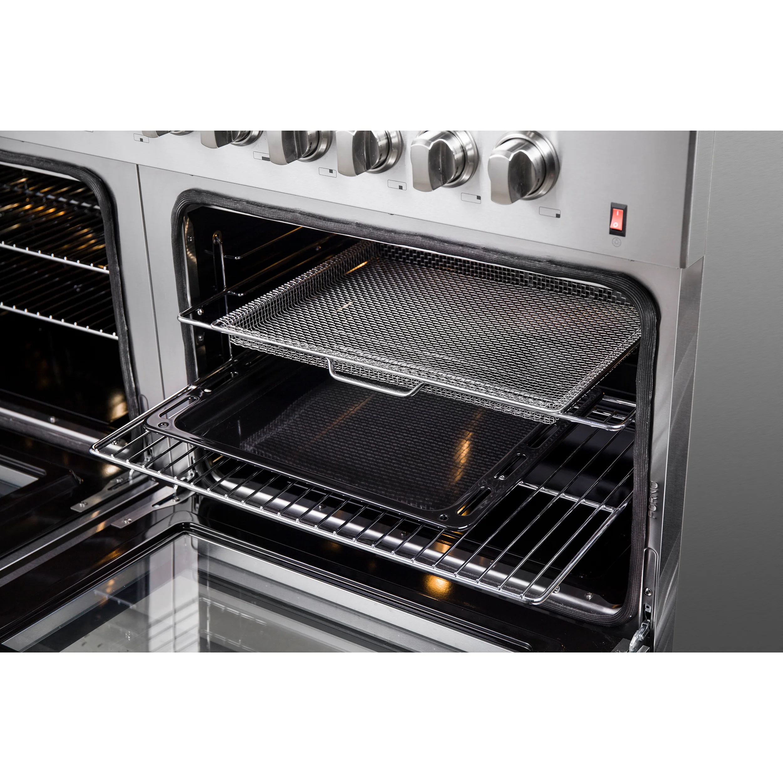 Forno Galiano 60-Inch Freestanding Dual Fuel Range, 10 Burners, Double Convection Ovens - Image 7