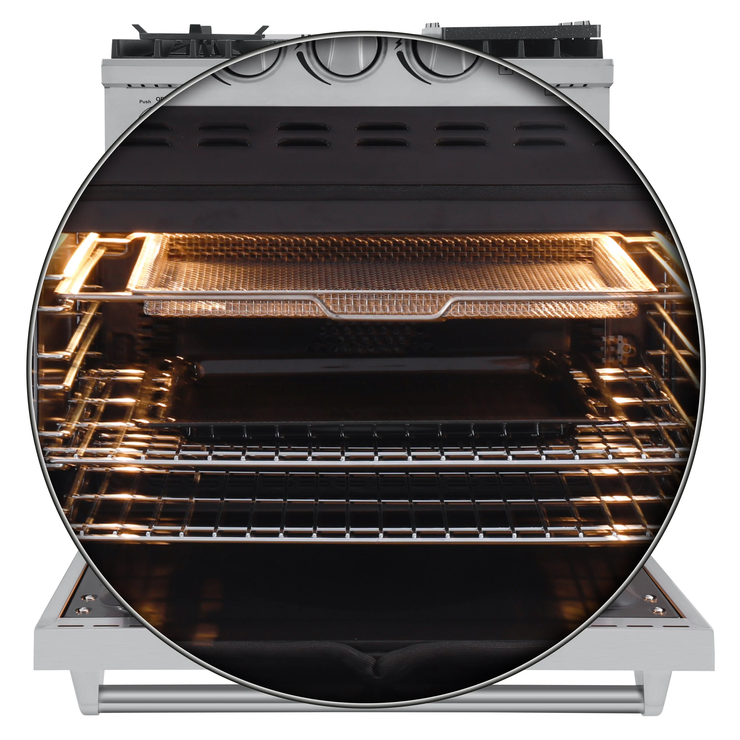 Forno Lazio 30-Inch Freestanding Dual Fuel Range, 5 Burners, True Convection Oven - Image 10