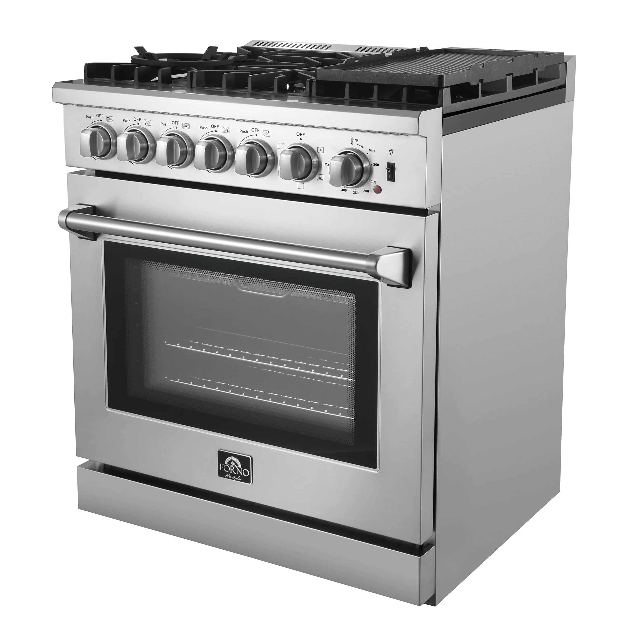 Forno Lazio 30-Inch Freestanding Dual Fuel Range, 5 Burners, True Convection Oven - Image 2