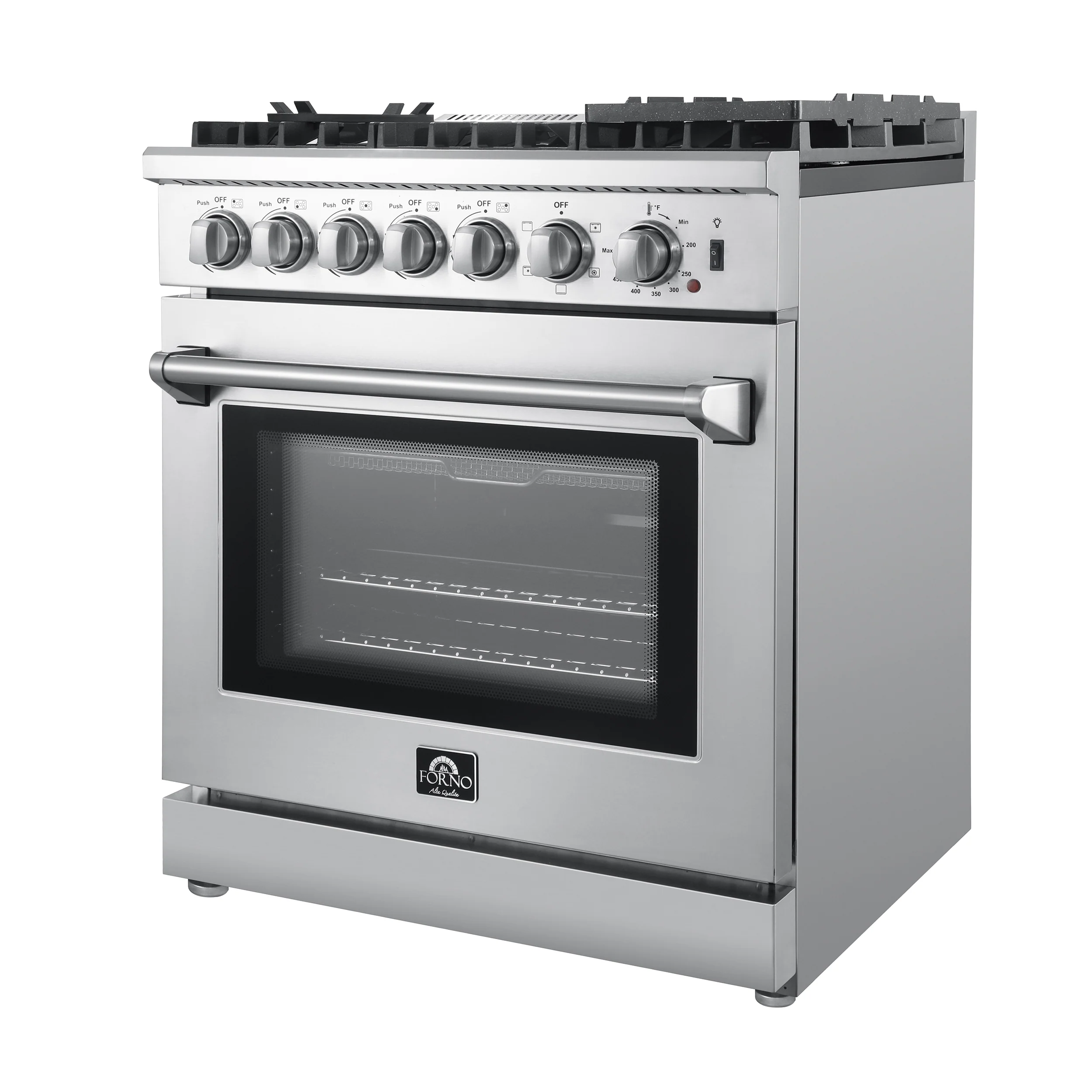 Forno Lazio 30-Inch Freestanding Dual Fuel Range, 5 Burners, True Convection Oven - Image 3