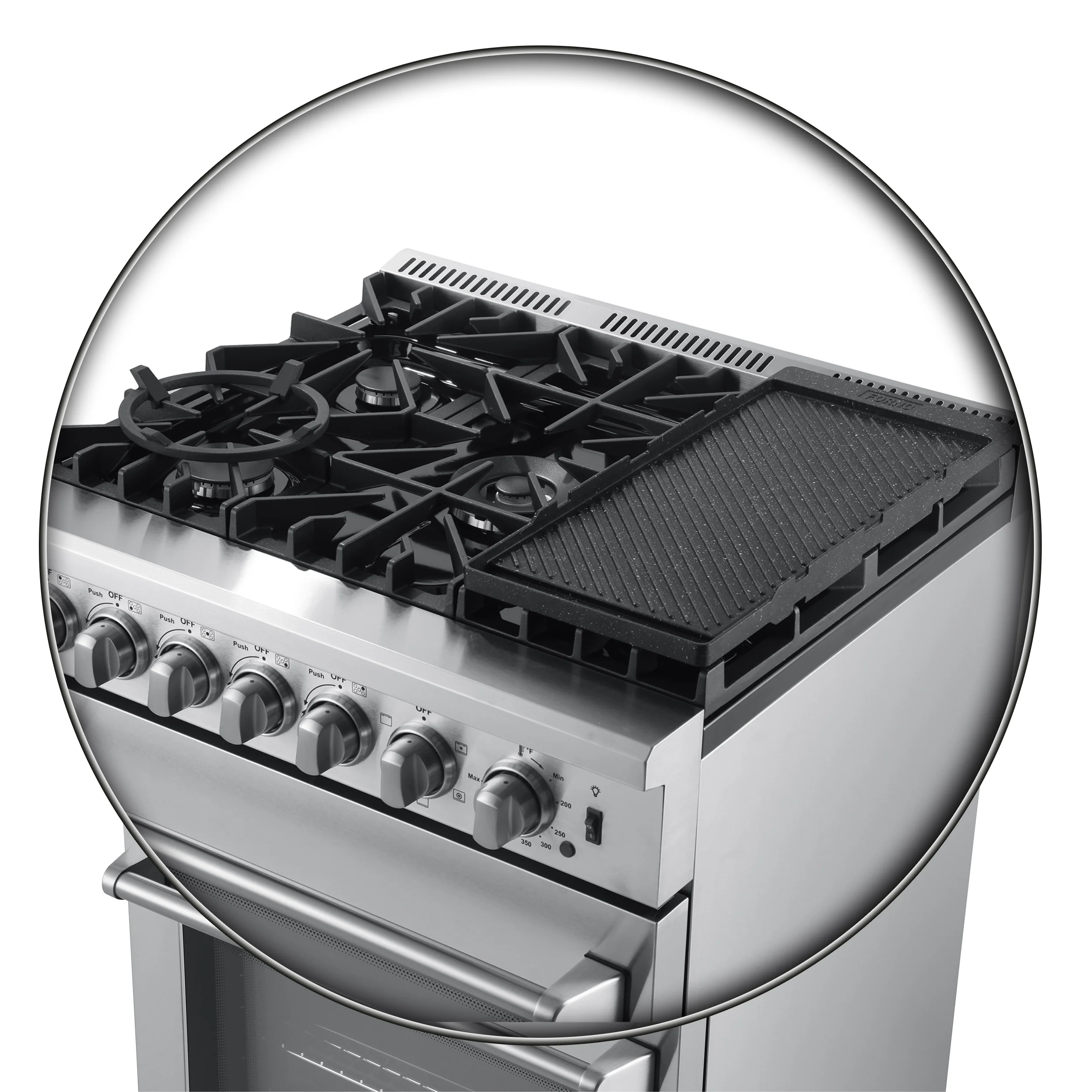 Forno Lazio 30-Inch Freestanding Dual Fuel Range, 5 Burners, True Convection Oven - Image 7