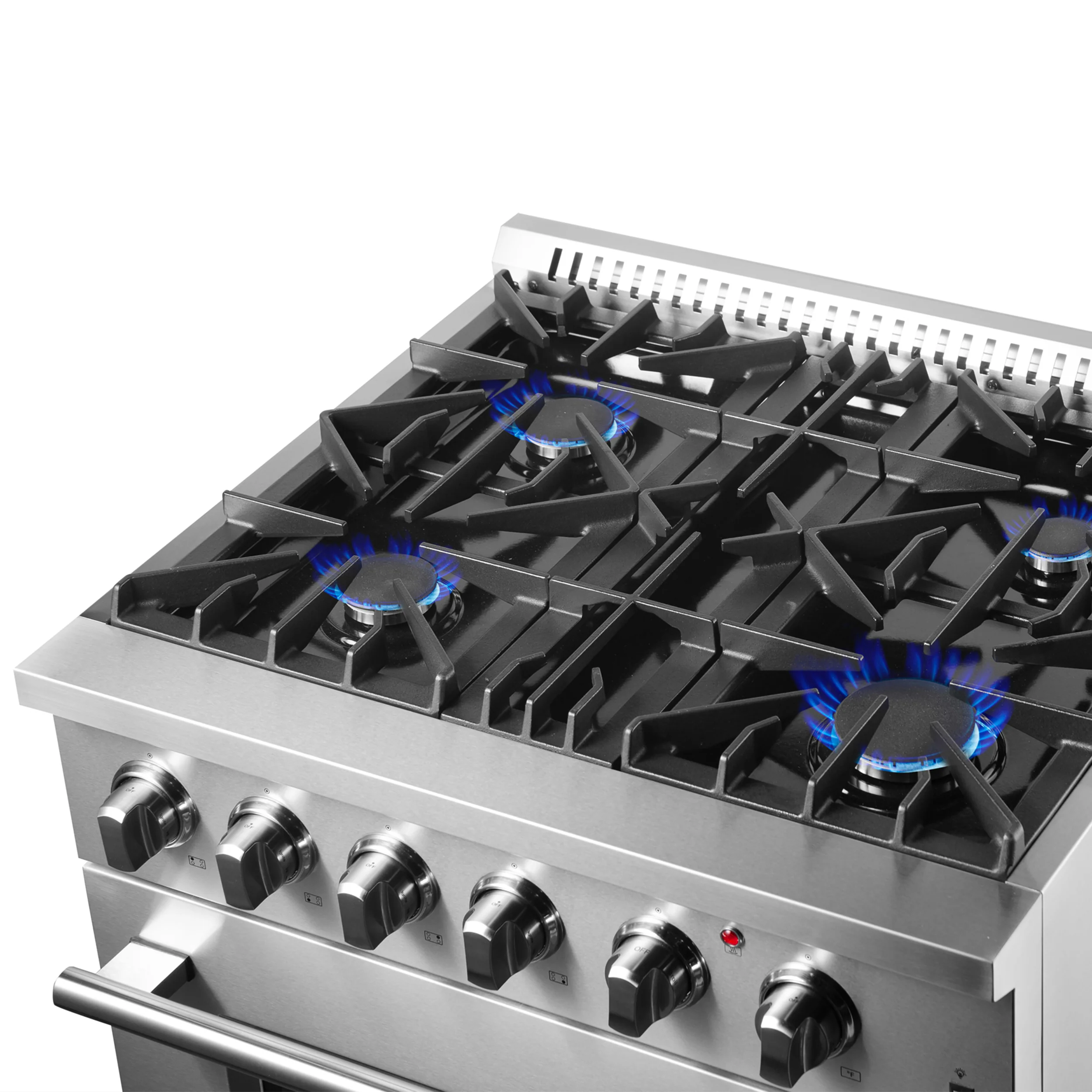 Forno Marco 30-Inch Dual Fuel Range, Stainless Steel, 4 Burners, 37,000 BTU, True Convection Oven, Energy Efficient - Image 10