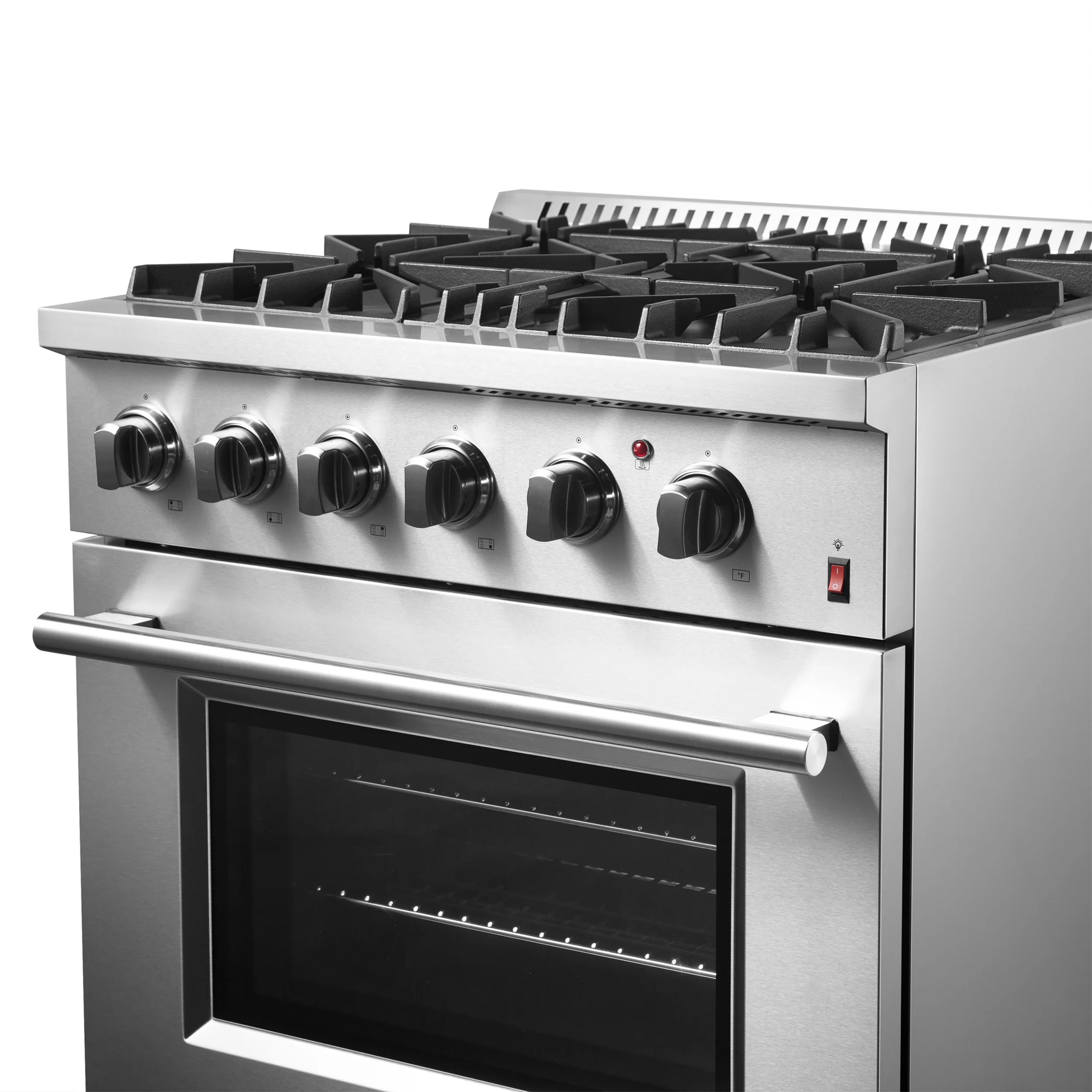 Forno Marco 30-Inch Dual Fuel Range, Stainless Steel, 4 Burners, 37,000 BTU, True Convection Oven, Energy Efficient - Image 11