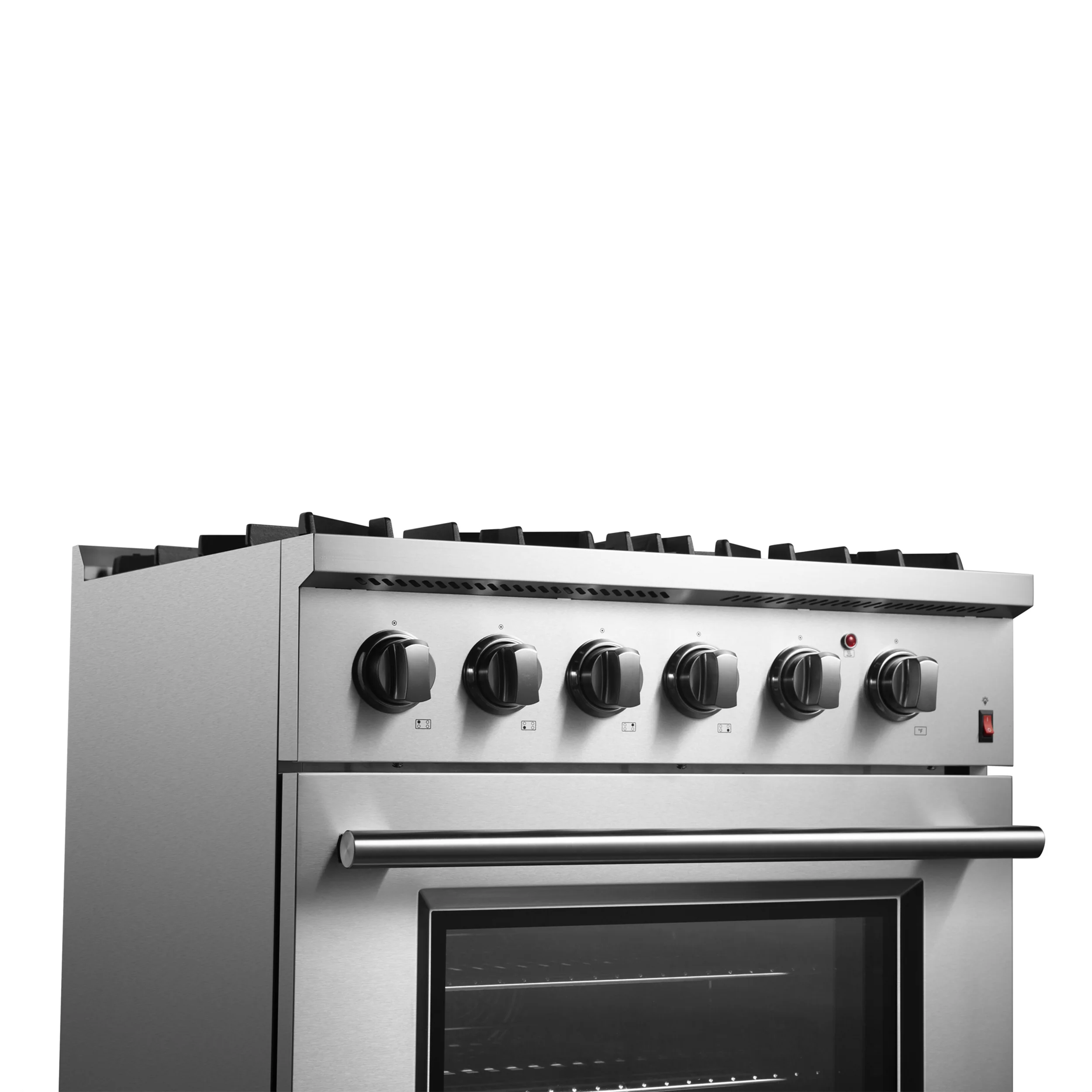 Forno Marco 30-Inch Dual Fuel Range, Stainless Steel, 4 Burners, 37,000 BTU, True Convection Oven, Energy Efficient - Image 5