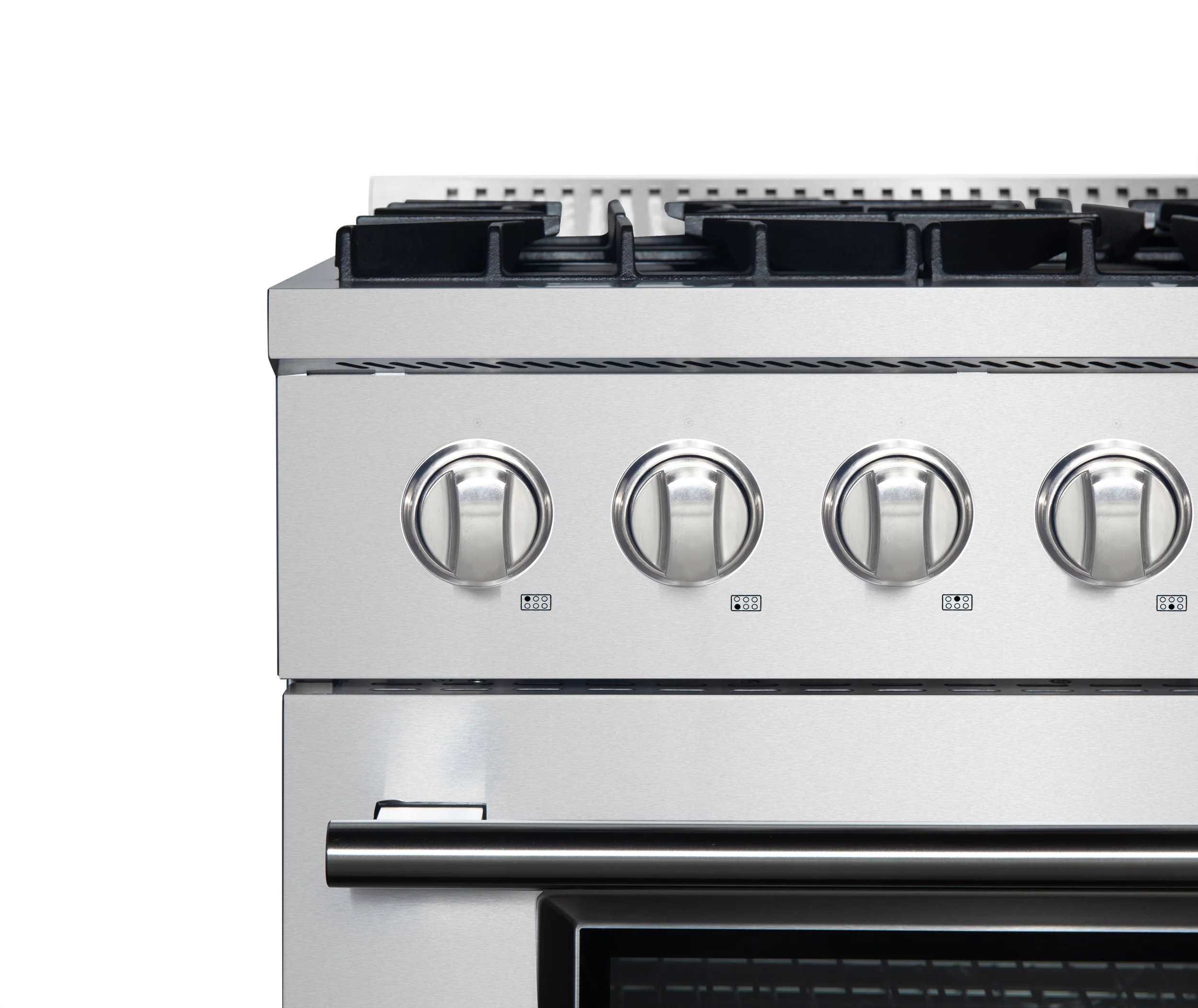 Forno Marco 36-Inch Dual Fuel Range, Stainless Steel, 6 Burners, 67,000 BTU, True Convection Oven, Energy Efficient - Image 12