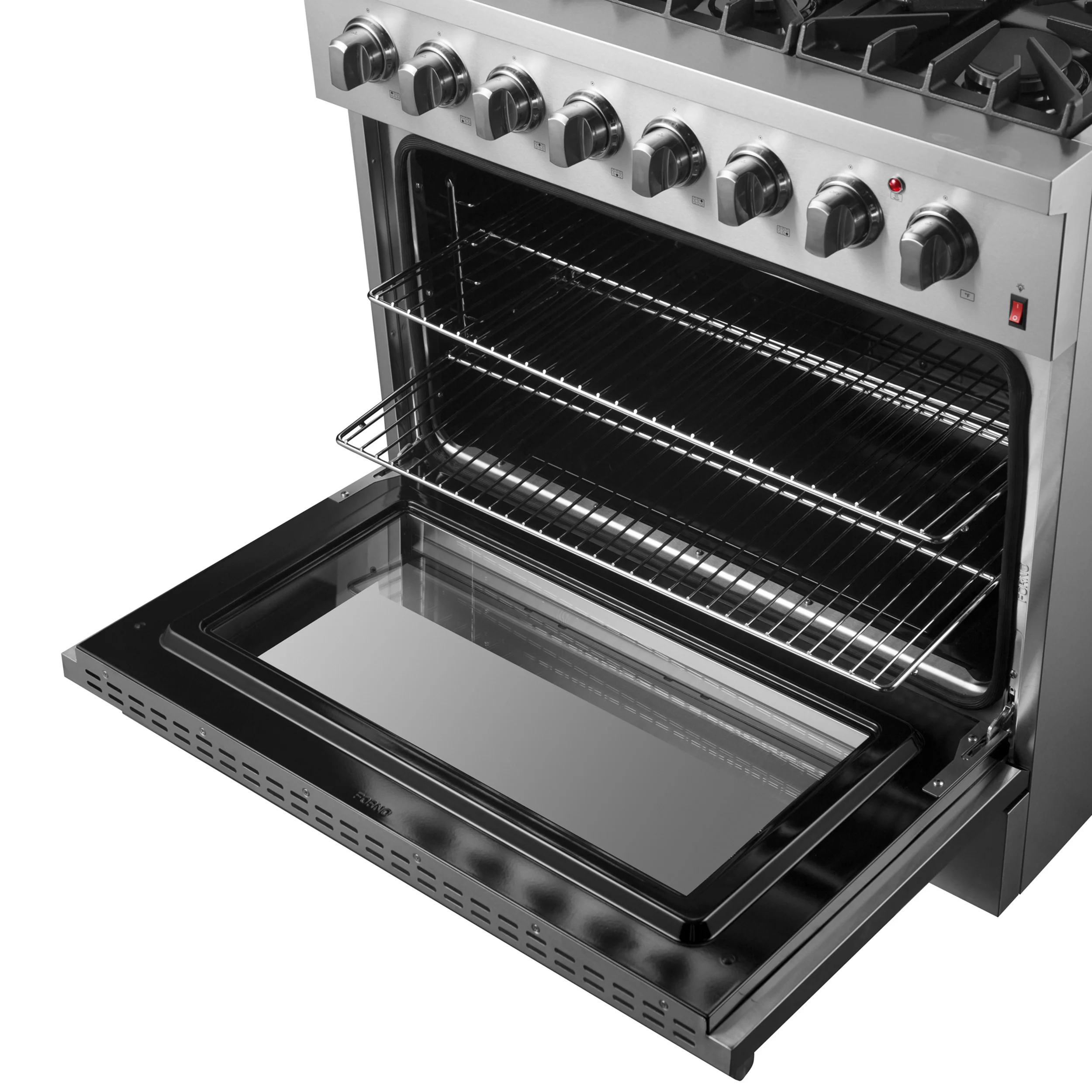 Forno Marco 36-Inch Dual Fuel Range, Stainless Steel, 6 Burners, 67,000 BTU, True Convection Oven, Energy Efficient - Image 16