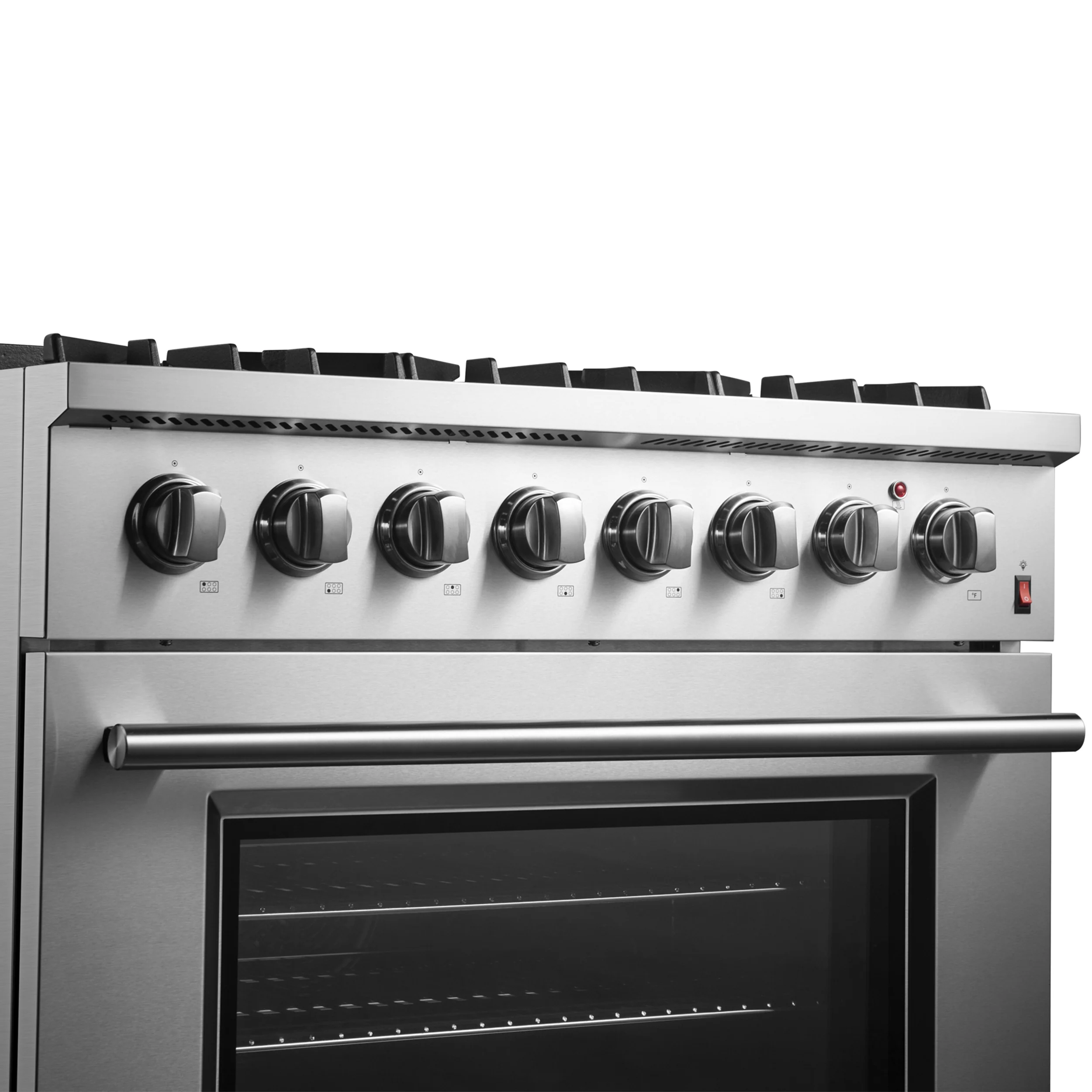 Forno Marco 36-Inch Dual Fuel Range, Stainless Steel, 6 Burners, 67,000 BTU, True Convection Oven, Energy Efficient - Image 8