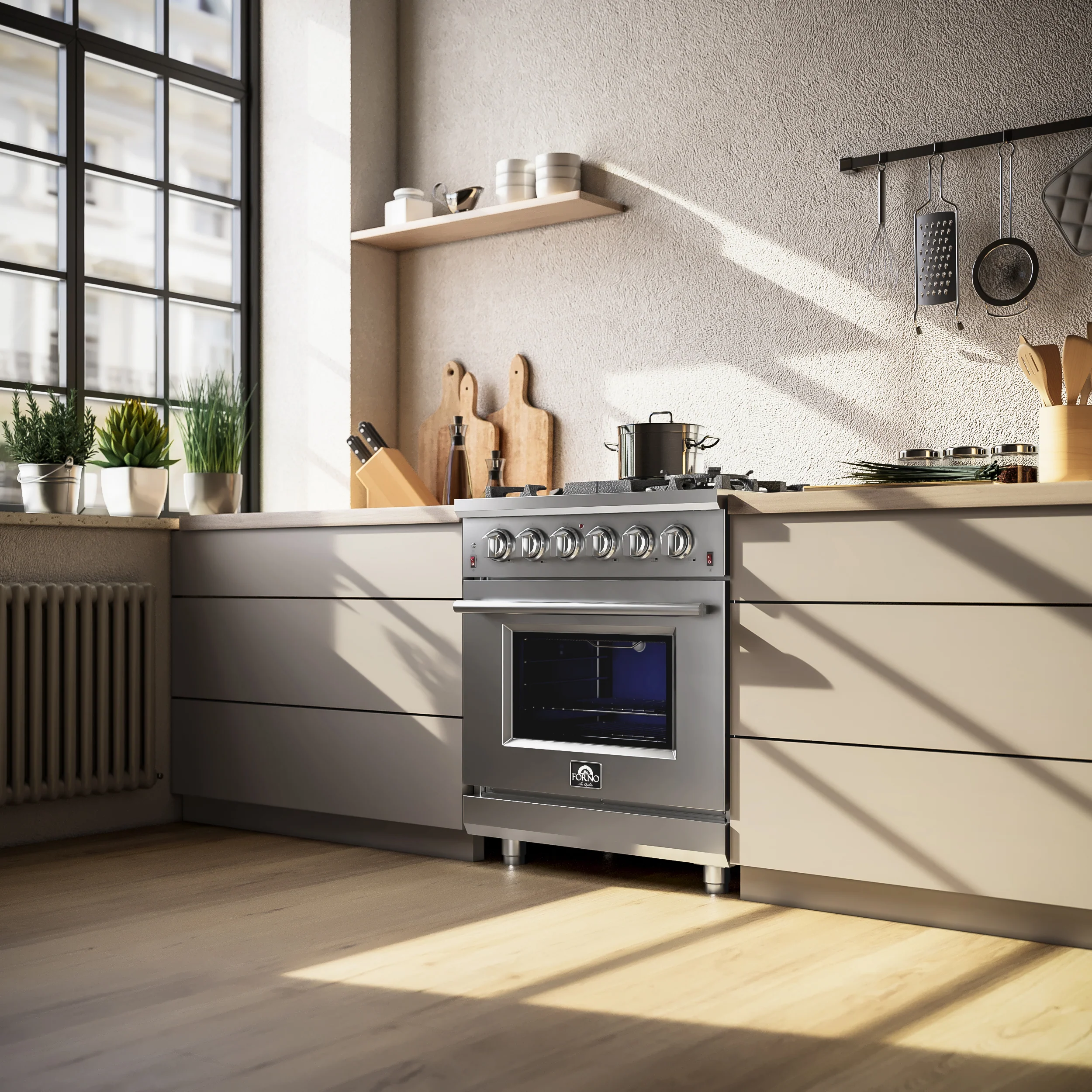 Forno Massimo 30-Inch Freestanding Gas Range, 5 Burners, True Convection Oven - Image 13