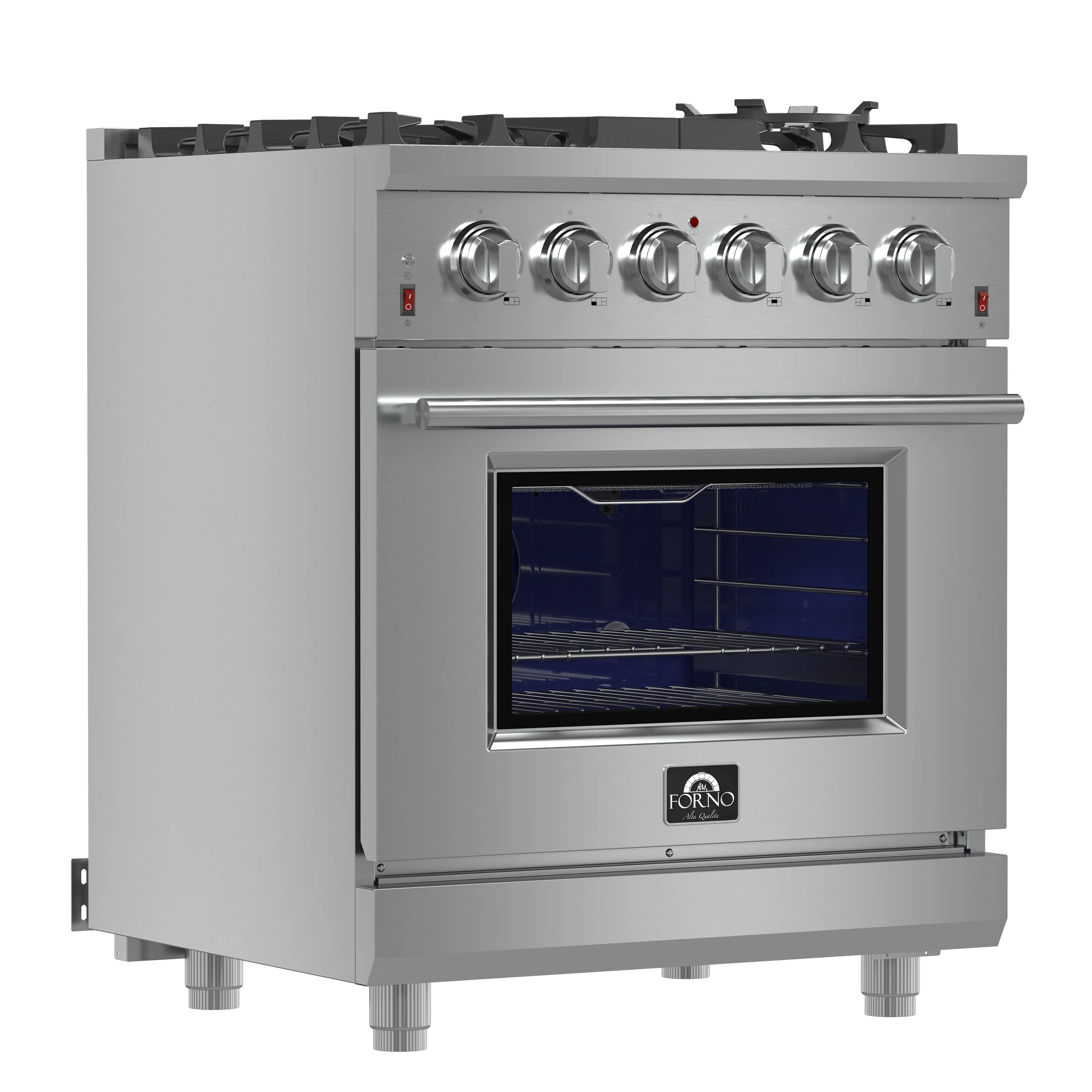 Forno Massimo 30-Inch Freestanding Gas Range, 5 Burners, True Convection Oven - Image 3