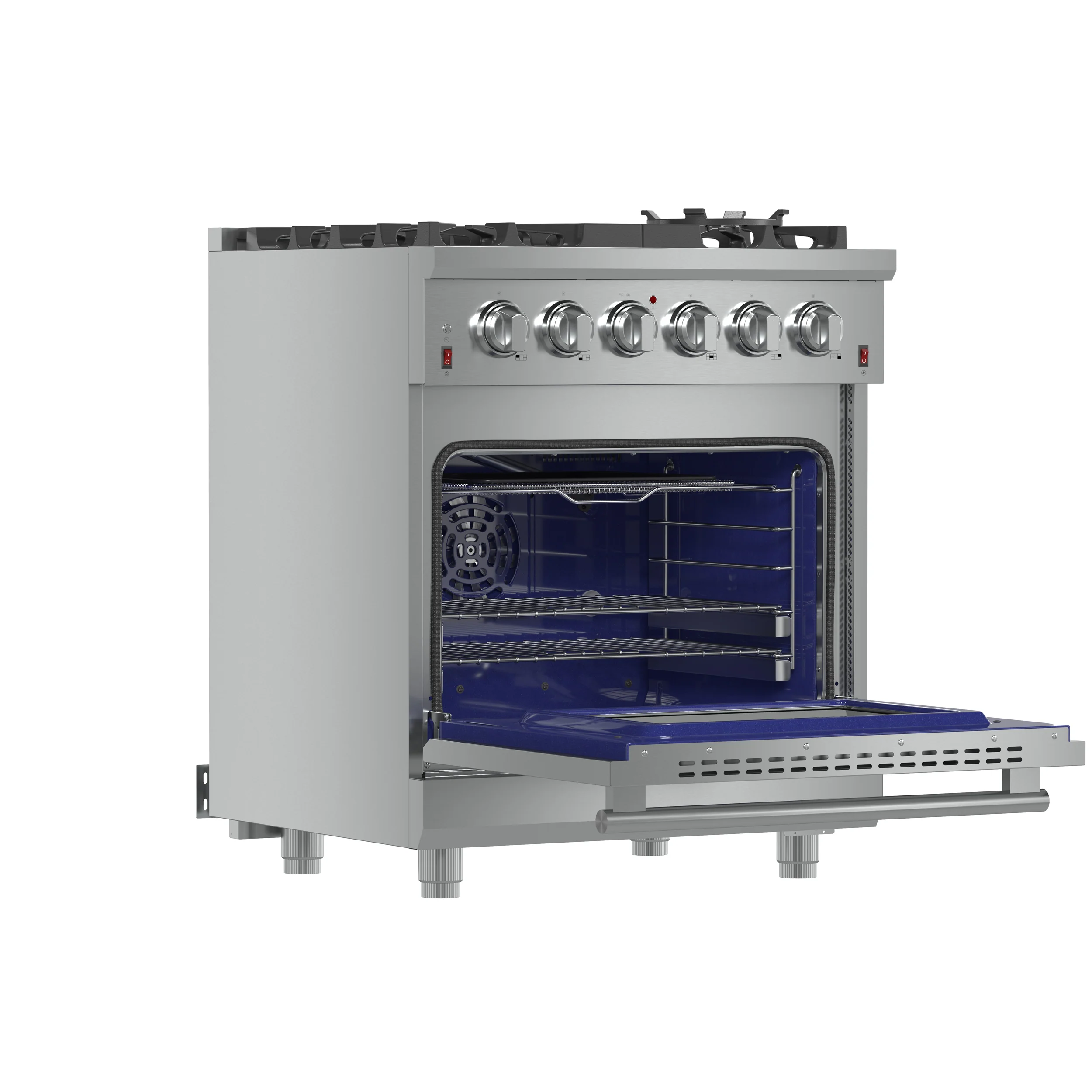 Forno Massimo 30-Inch Freestanding Gas Range, 5 Burners, True Convection Oven - Image 4
