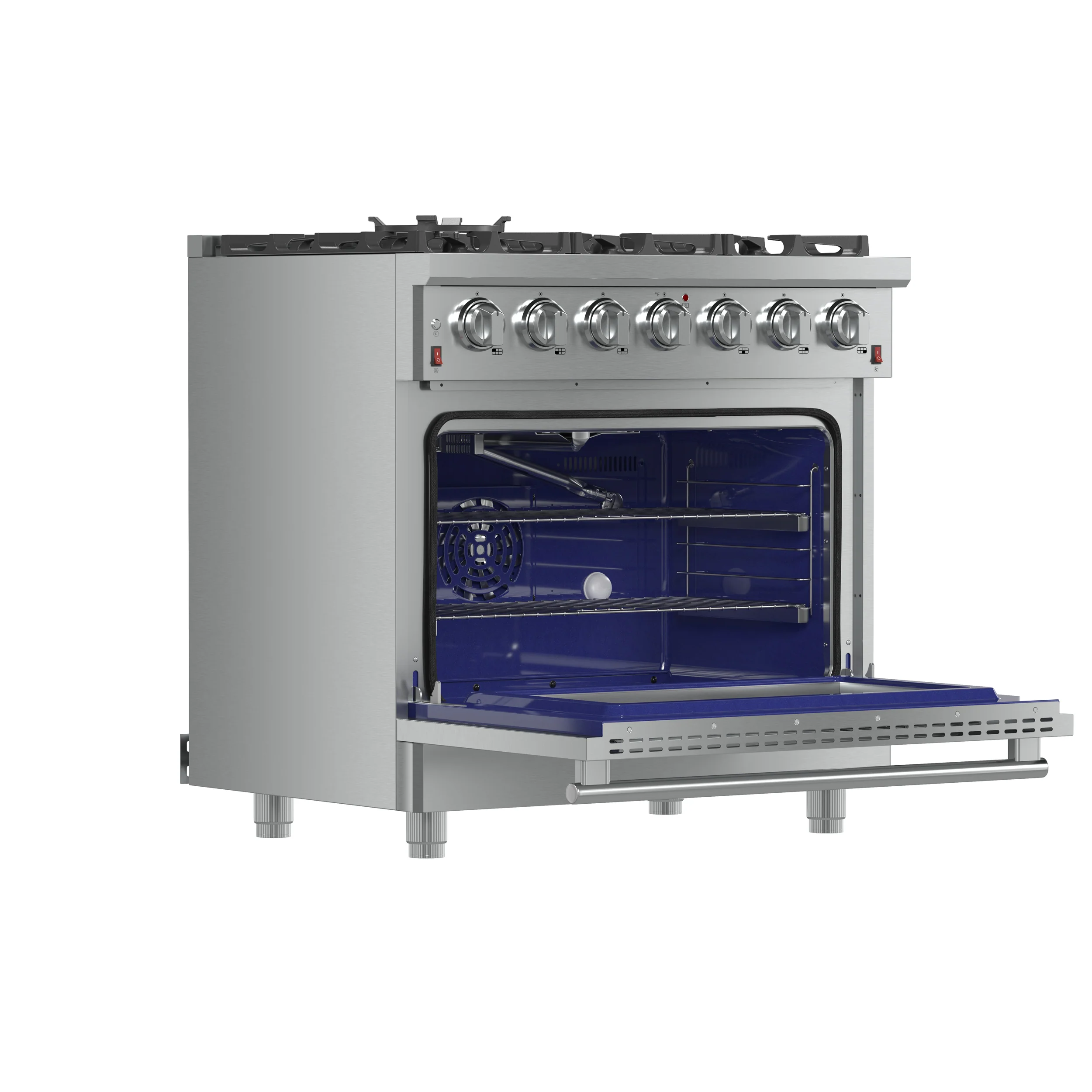 Forno Massimo 36-Inch Freestanding Gas Range, 6 Sealed Burners, Convection Oven, Energy Efficient - Image 4