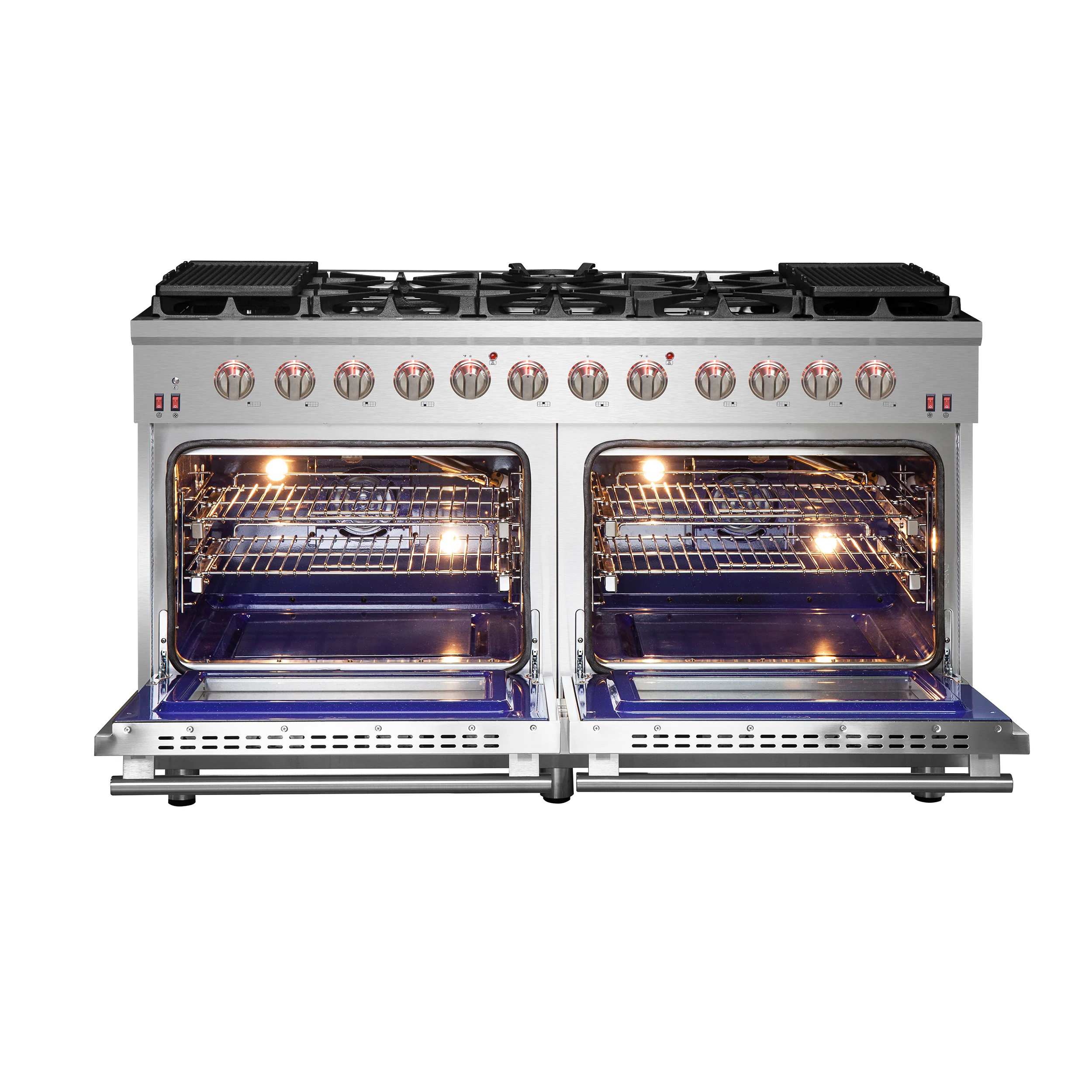 Forno Massimo 60-Inch Freestanding Gas Range, 10 Burners, True Convection Oven - Image 9