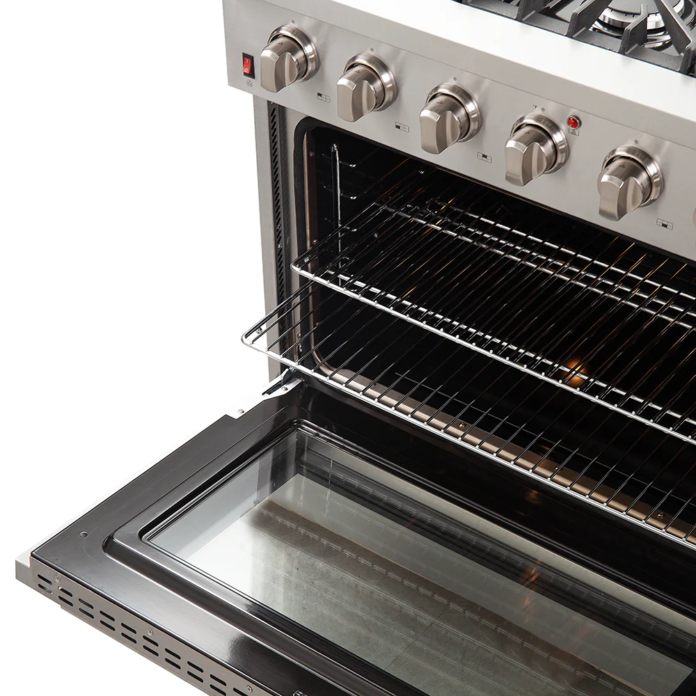 Forno Galiano 36-Inch Freestanding Gas Range, Stainless Steel, 6 Burners, Energy Efficient - Image 13