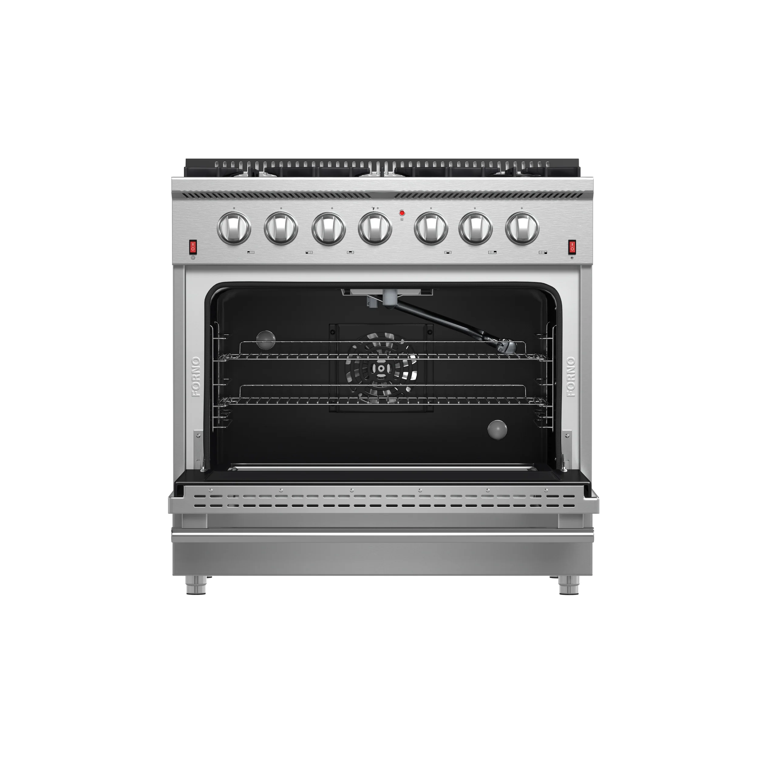 Forno Galiano 36-Inch Freestanding Gas Range, Stainless Steel, 6 Burners, Energy Efficient - Image 2