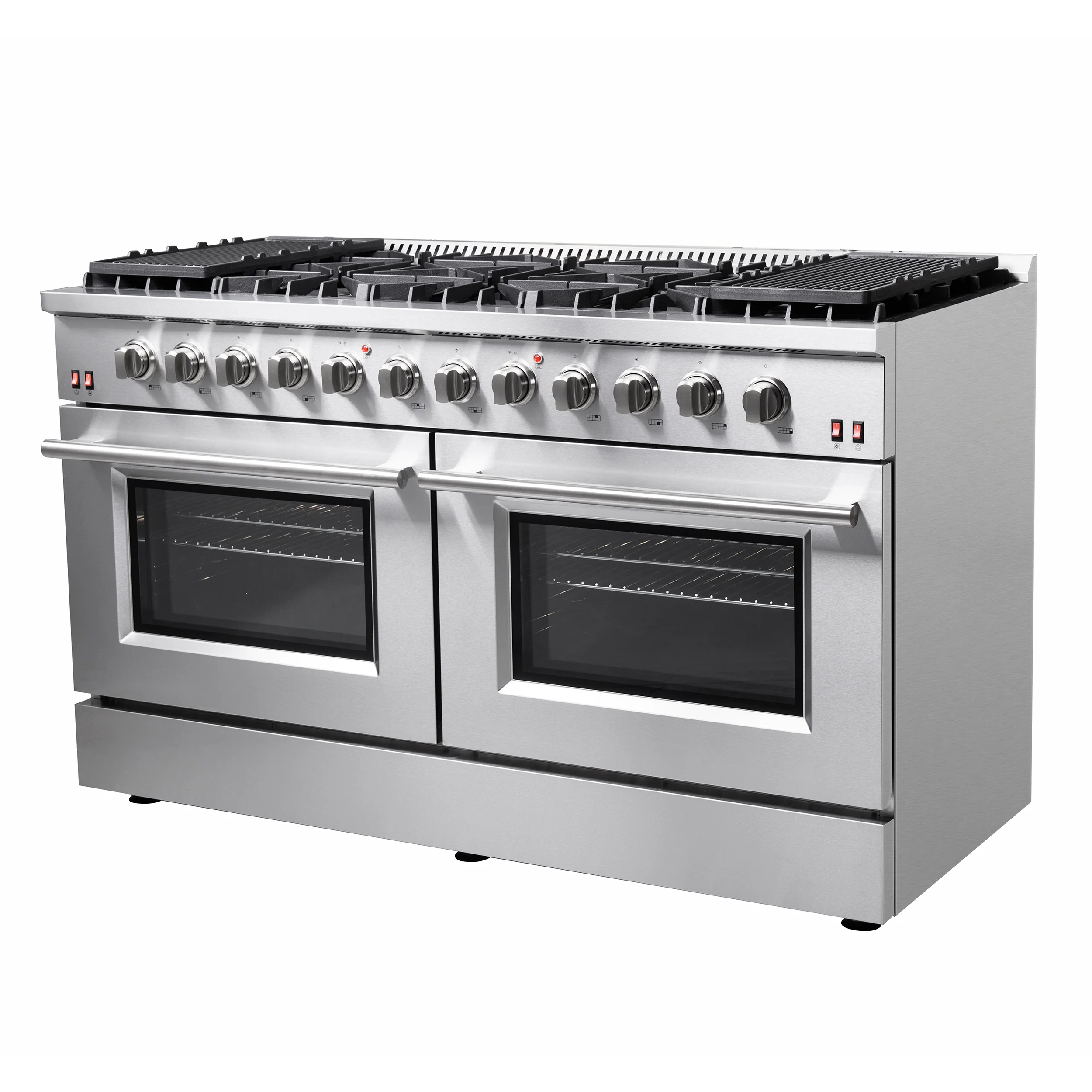 Forno Galiano 60-Inch Freestanding Gas Range, 10 Burners, Double Ovens, Griddle, Energy Efficient - Image 2