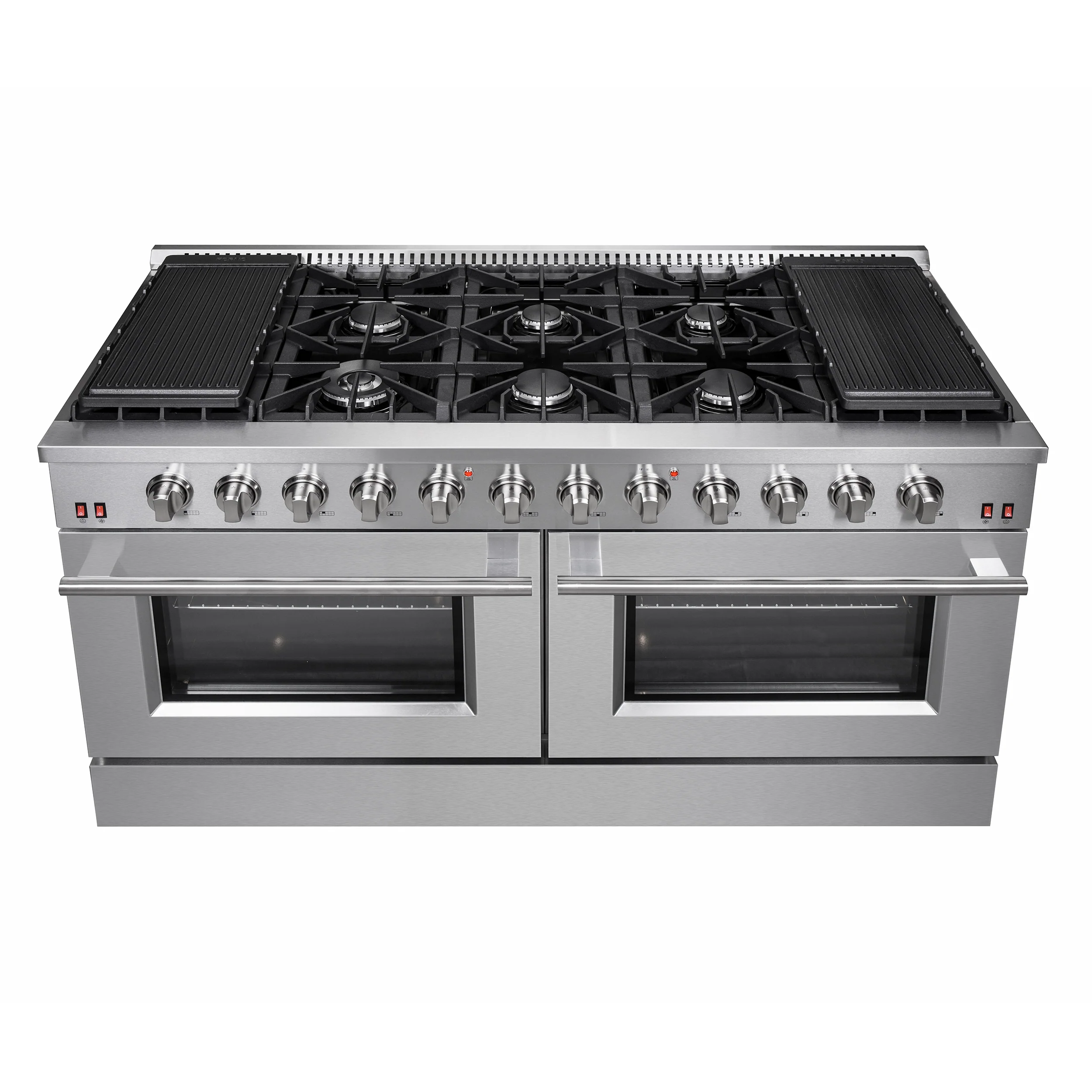 Forno Galiano 60-Inch Freestanding Gas Range, 10 Burners, Double Ovens, Griddle, Energy Efficient - Image 3