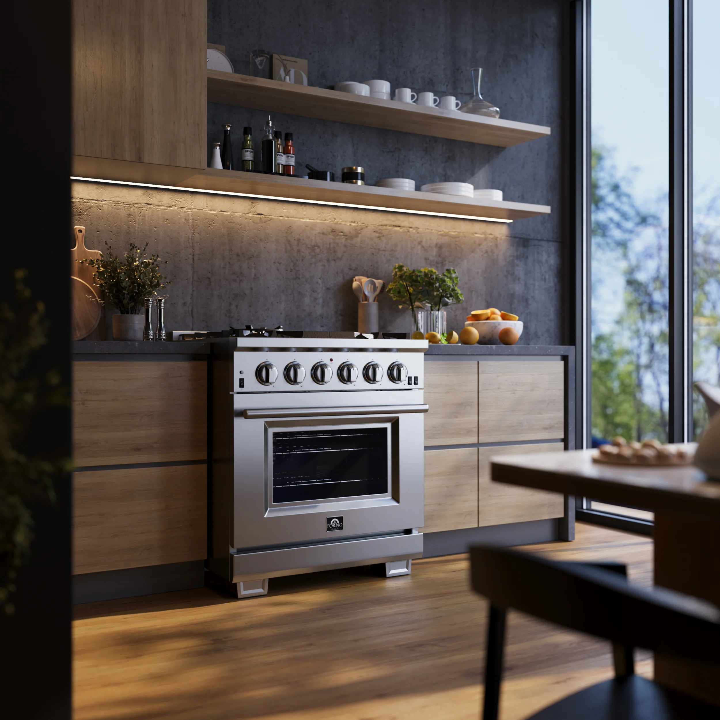Forno Capriasca 30-Inch Freestanding Gas Range, 4 Burners, True Convection Oven - Image 21