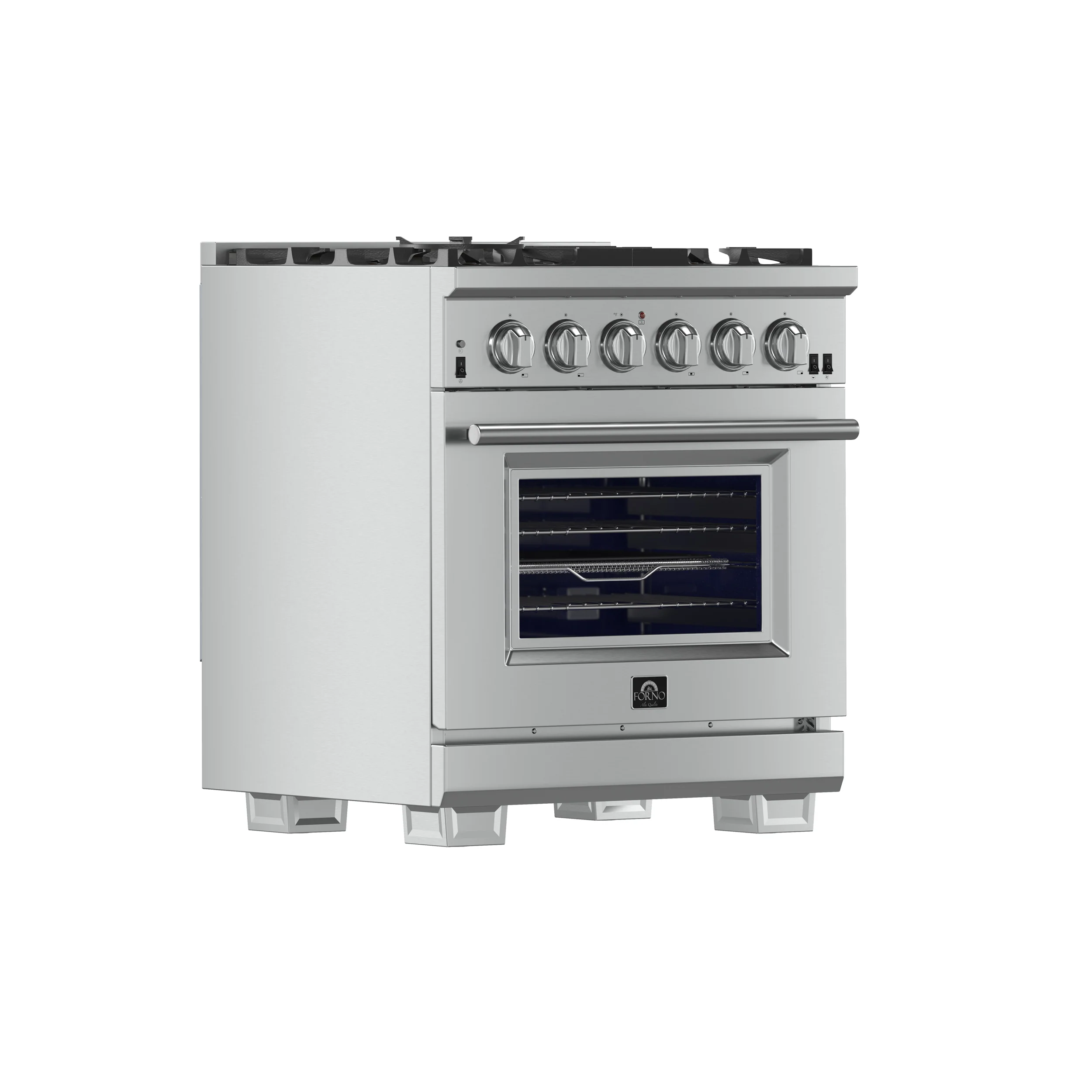 Forno Capriasca 30-Inch Freestanding Gas Range, 4 Burners, True Convection Oven - Image 3
