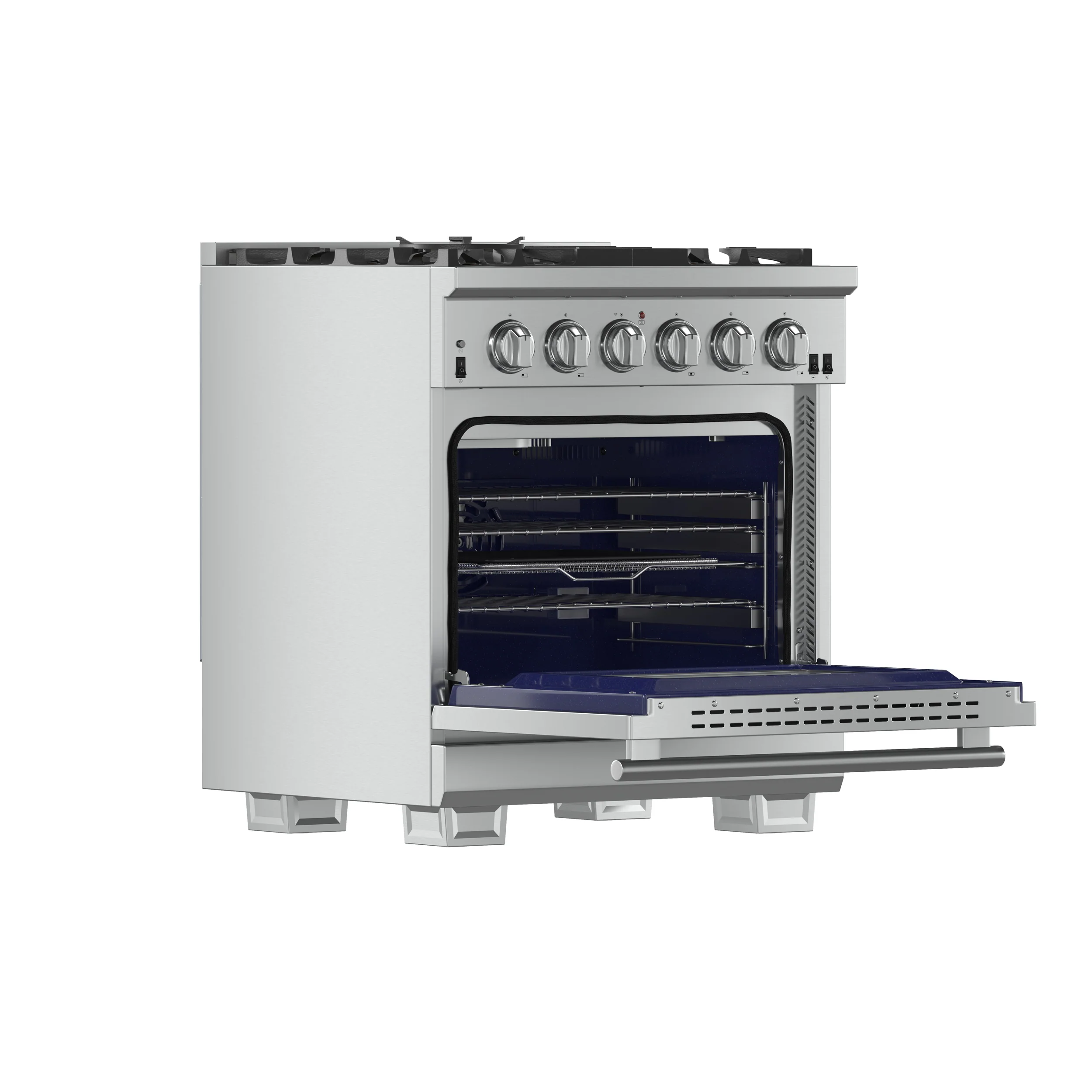 Forno Capriasca 30-Inch Freestanding Gas Range, 4 Burners, True Convection Oven - Image 4