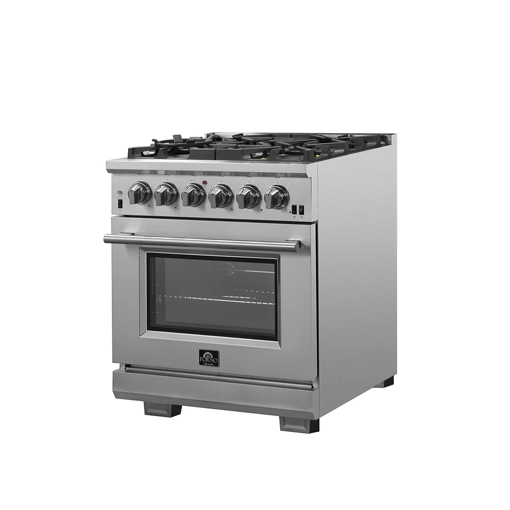 Forno Capriasca 30-Inch Freestanding Gas Range, 4 Burners, True Convection Oven - Image 6