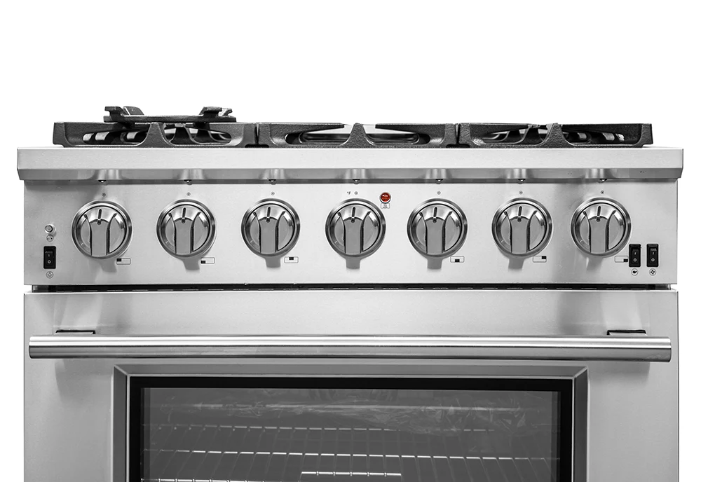 Forno Capriasca 36-Inch Gas Range, Stainless Steel, 6 Brass Burners, 120,000 BTU, Convection Oven, Energy Efficient - Image 23