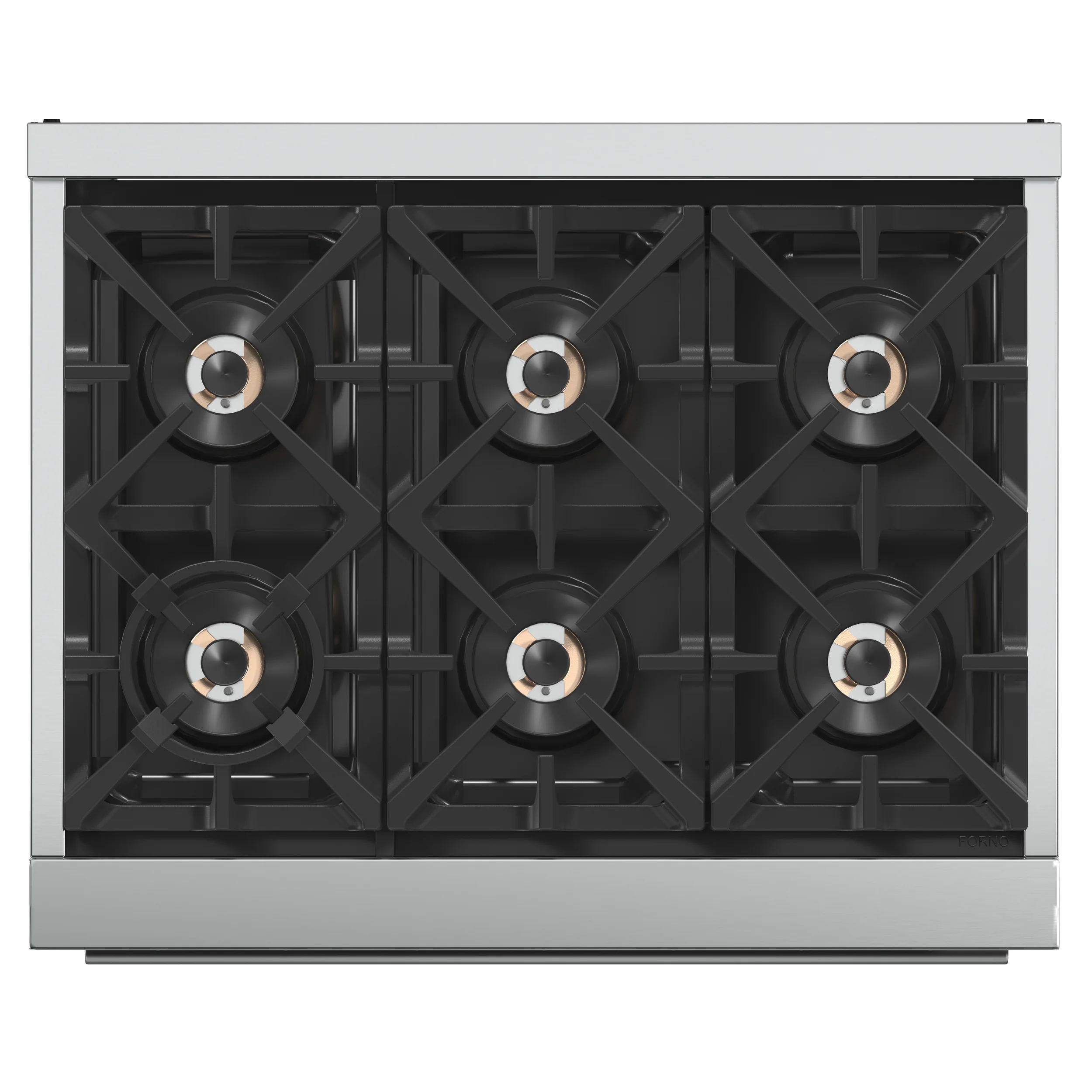 Forno Capriasca 36-Inch Gas Range, Stainless Steel, 6 Brass Burners, 120,000 BTU, Convection Oven, Energy Efficient - Image 8