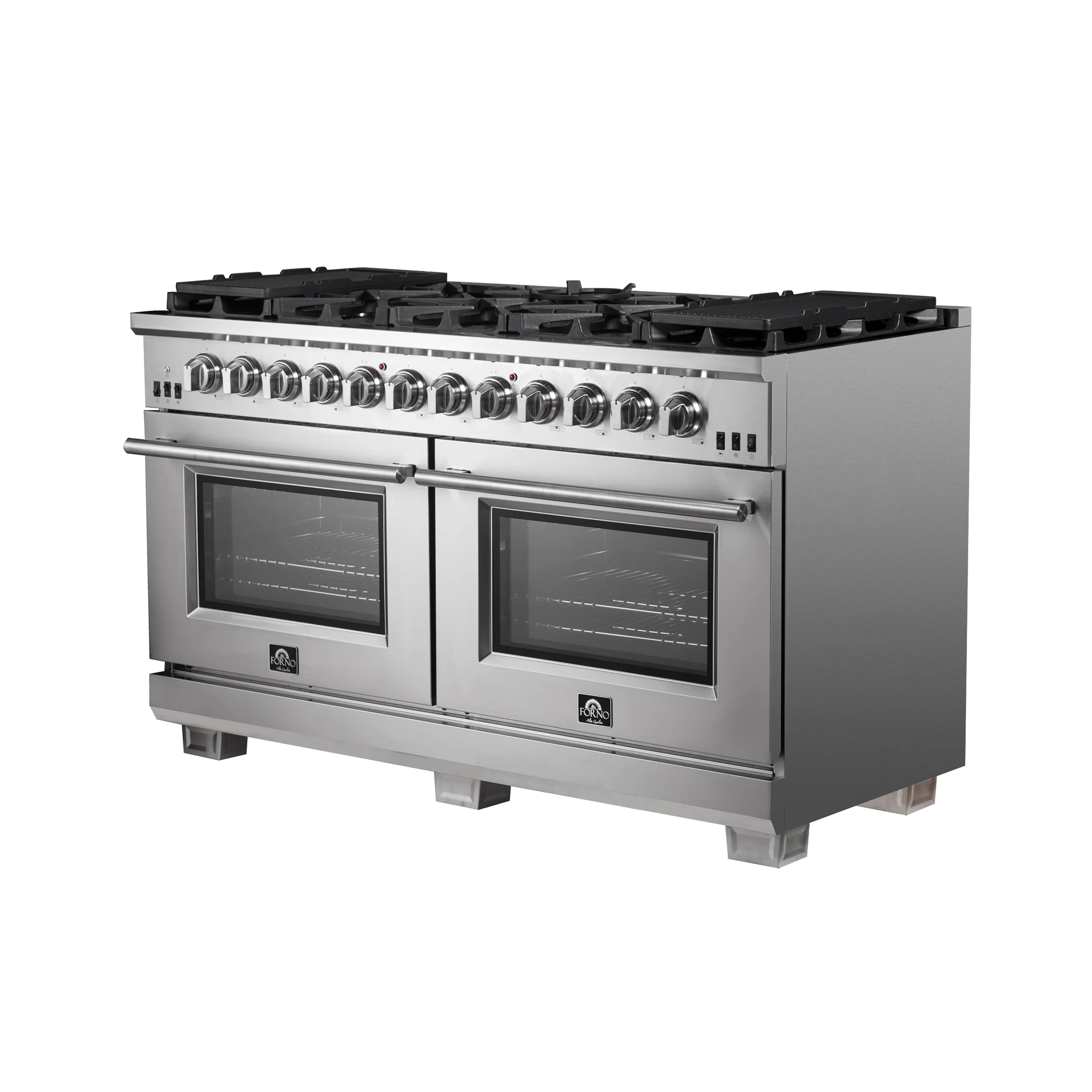 Forno Capriasca 60-Inch Freestanding Gas Range, 10 Burners, True Convection Oven - Image 2
