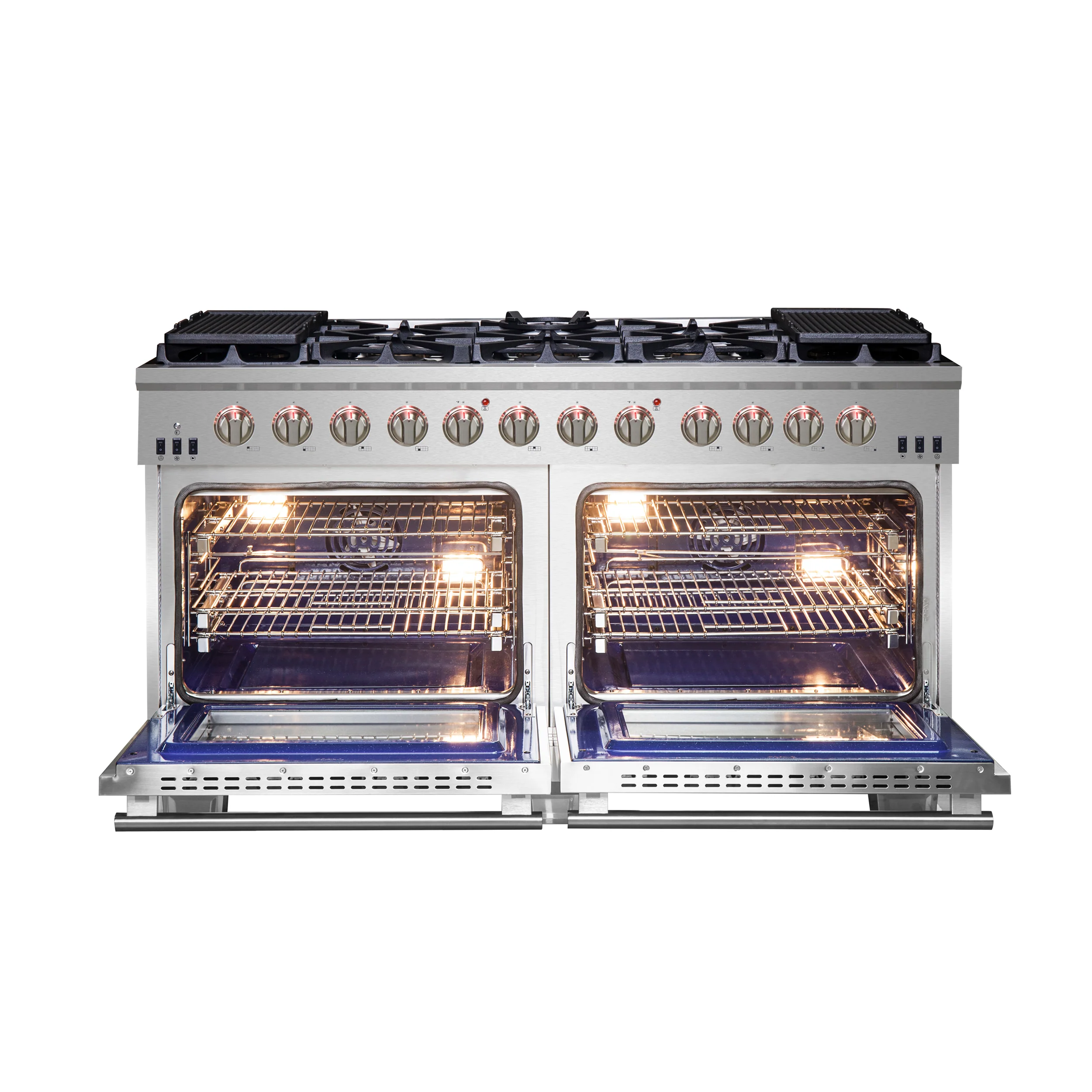 Forno Capriasca 60-Inch Freestanding Gas Range, 10 Burners, True Convection Oven - Image 4