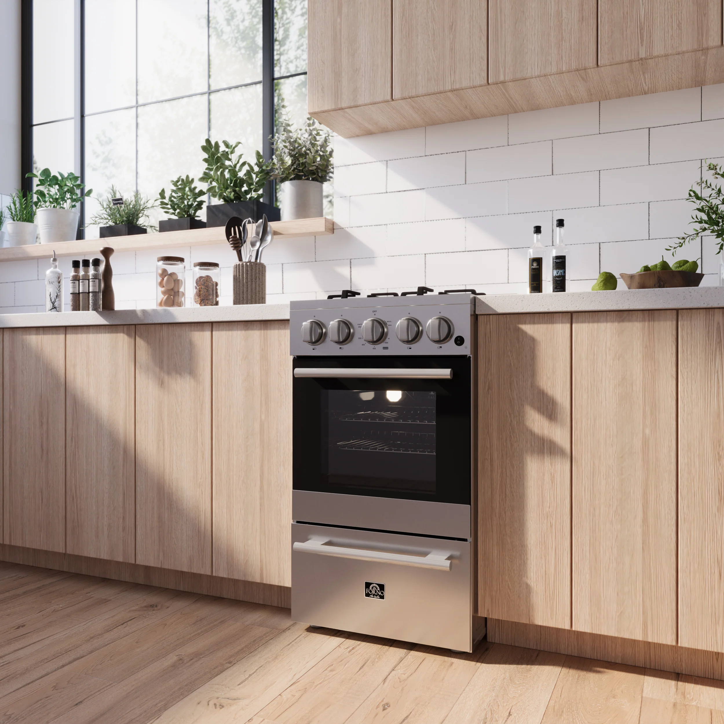 Forno Lamazze 20-Inch Freestanding Gas Range, Compact Design, Energy Efficient - Image 22