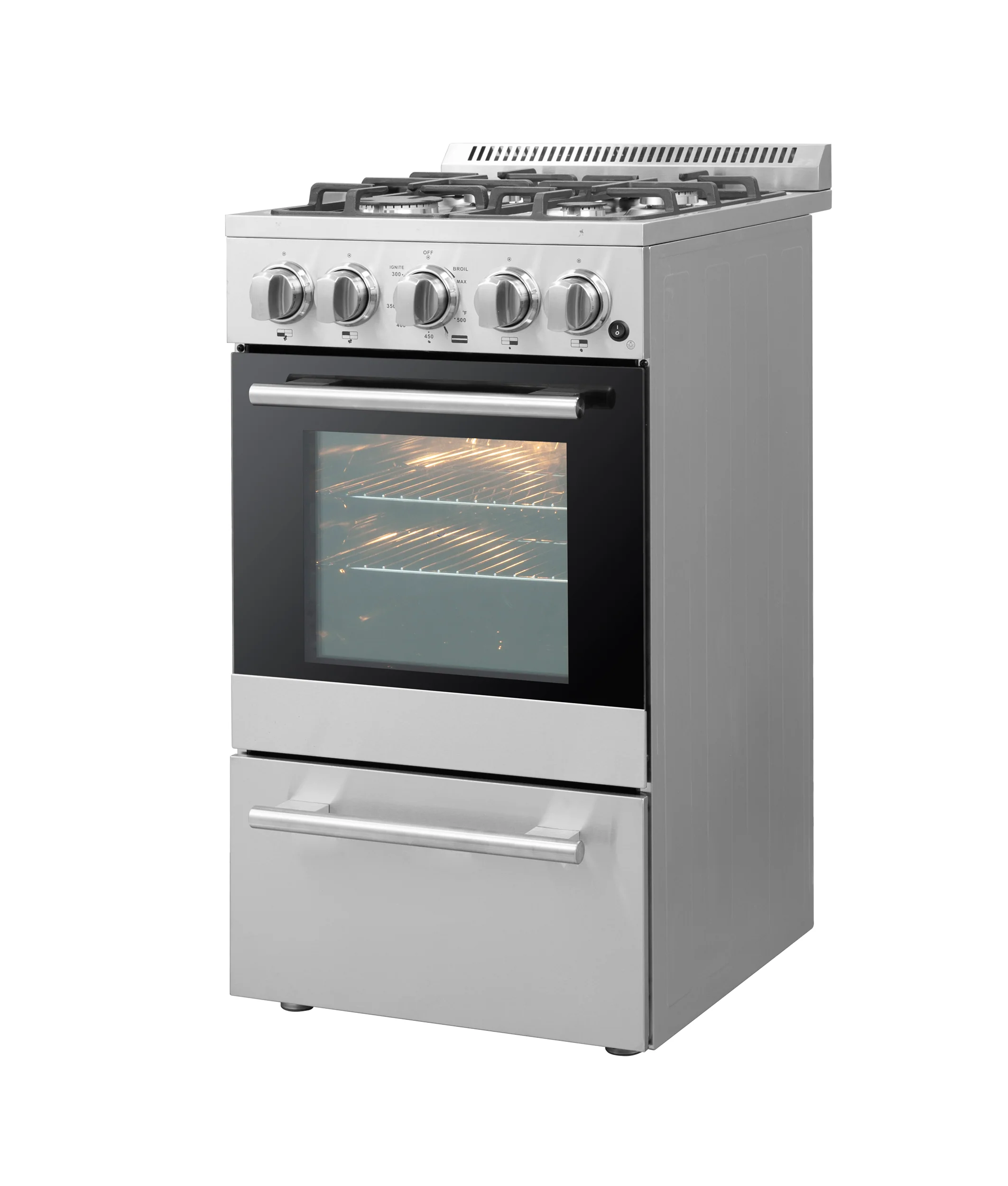 Forno Lamazze 20-Inch Freestanding Gas Range, Compact Design, Energy Efficient - Image 6