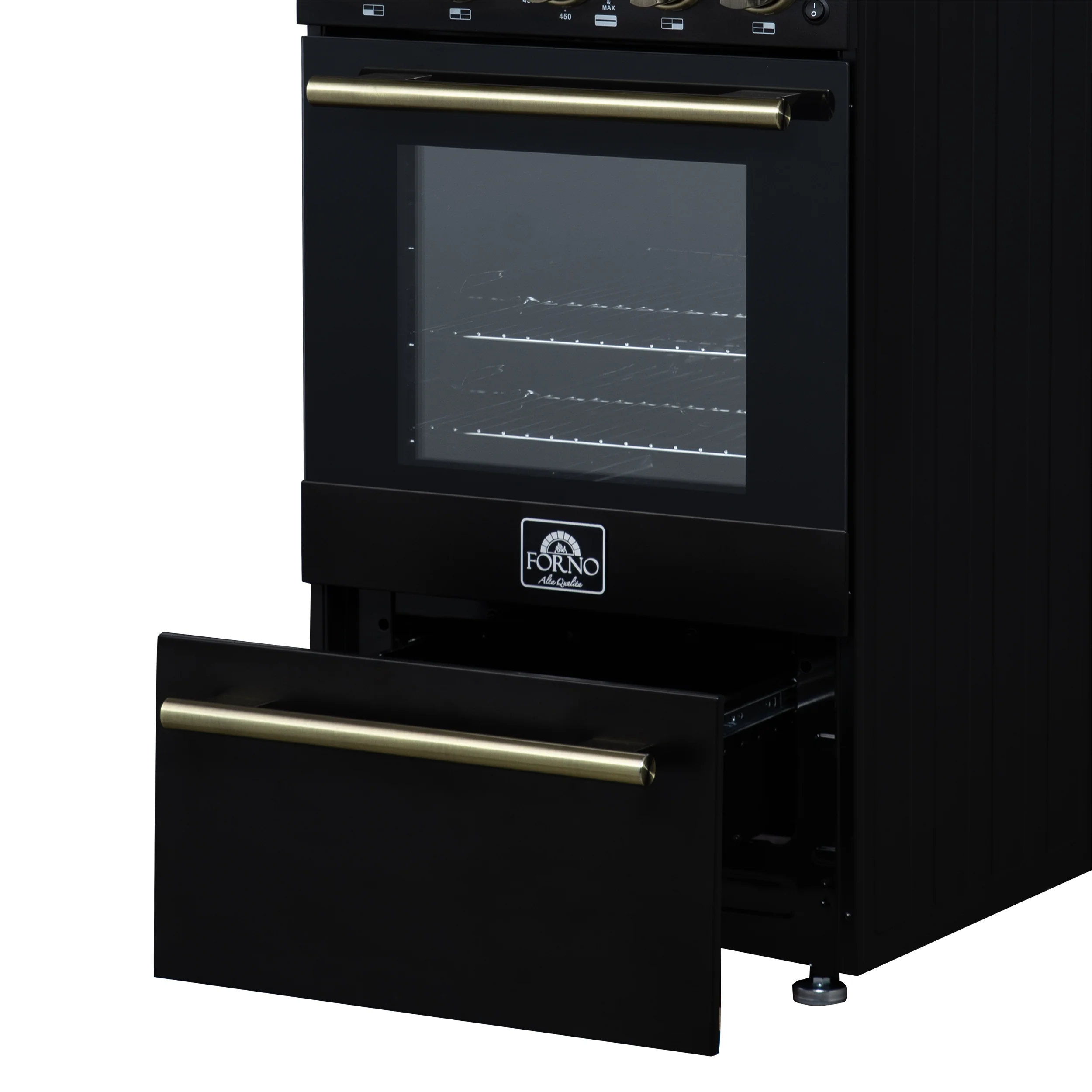 Forno Lamazze 20 Inch Freestanding Gas Range in Black, Compact Design - Image 15