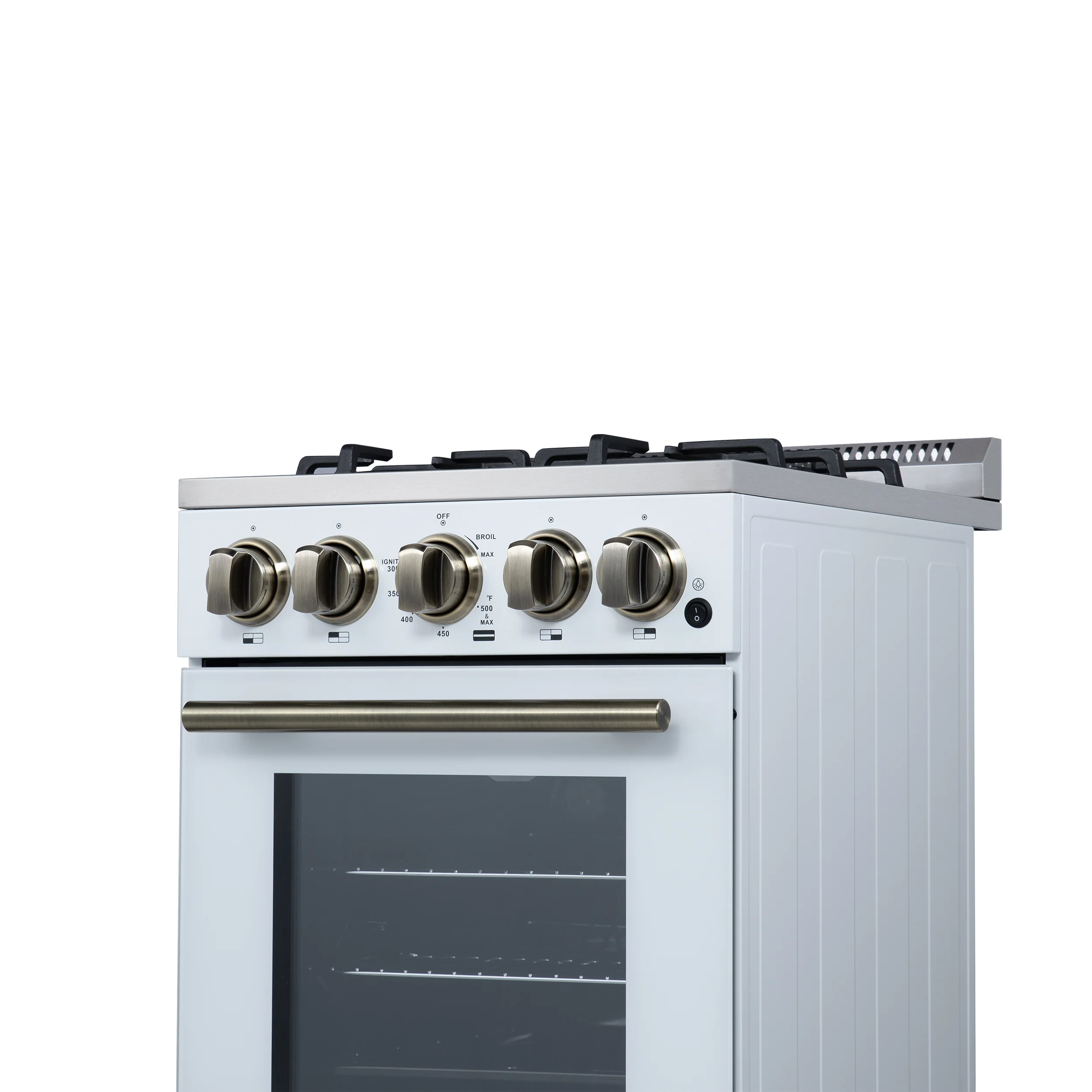 Forno Lamazze 20 Inch Freestanding Gas Range in White, Compact Design - Image 12