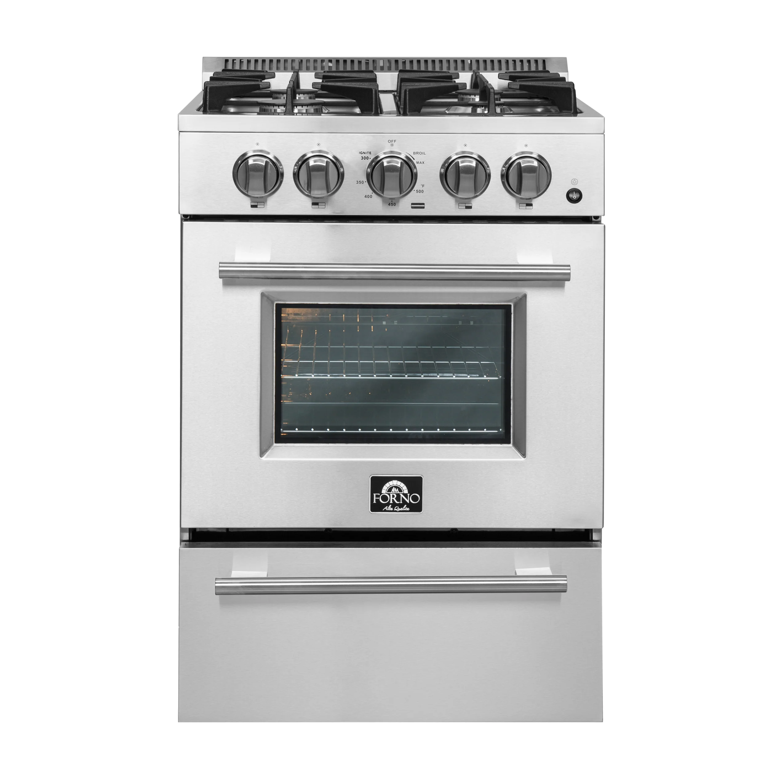 Forno Breno 24-Inch Freestanding Gas Range, Compact Design, Energy Efficient - Image 2
