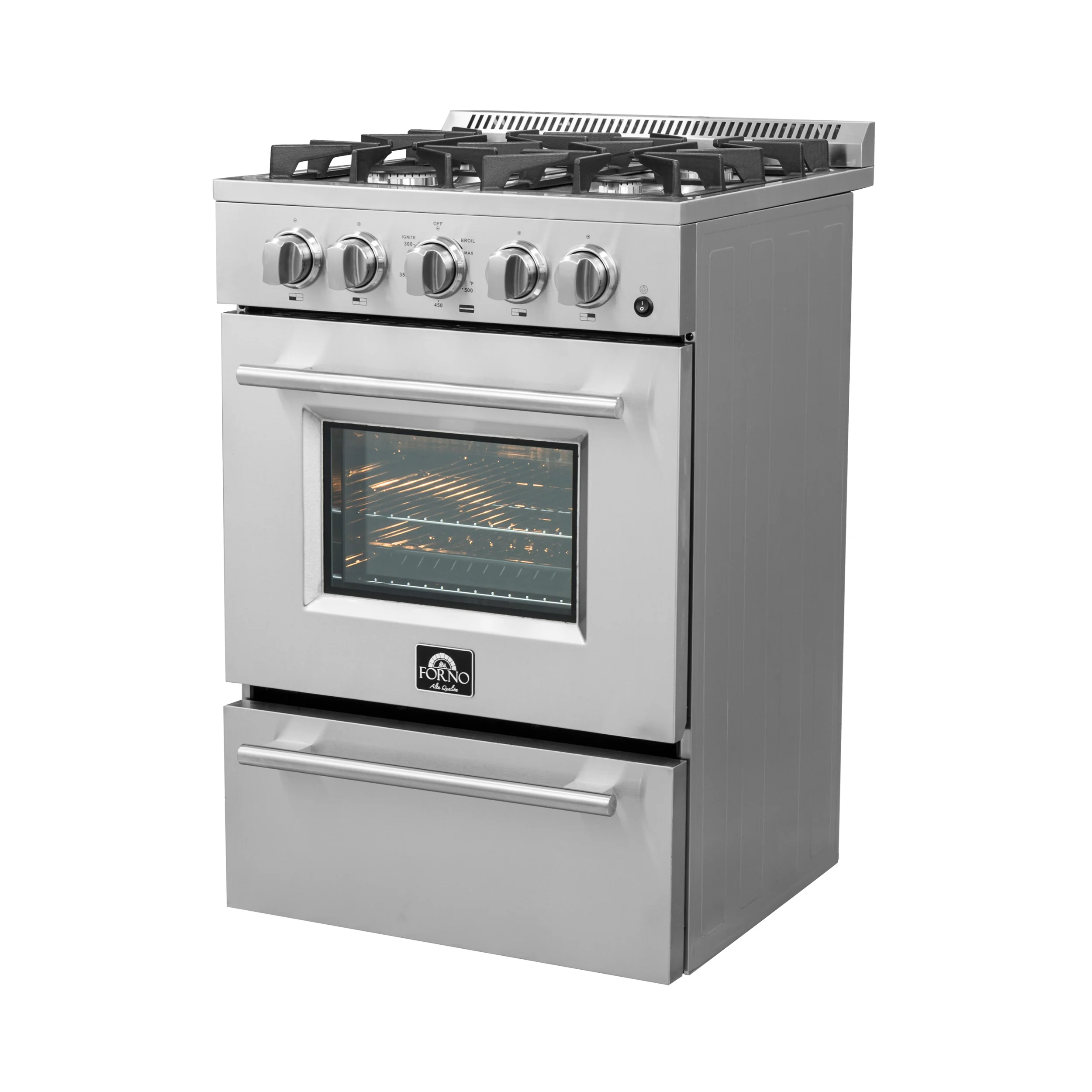 Forno Breno 24-Inch Freestanding Gas Range, Compact Design, Energy Efficient - Image 6
