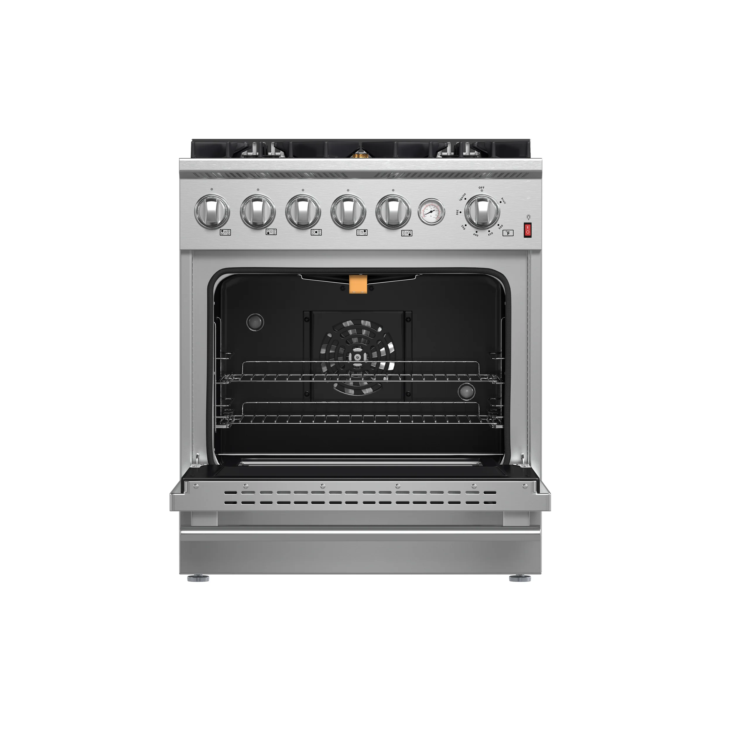 FORNO Giovanni 30-inch Gas Range Stainless Steel, 5 Burners 67,000 BTU, 4.32 cu.ft. Convection Oven - Image 2
