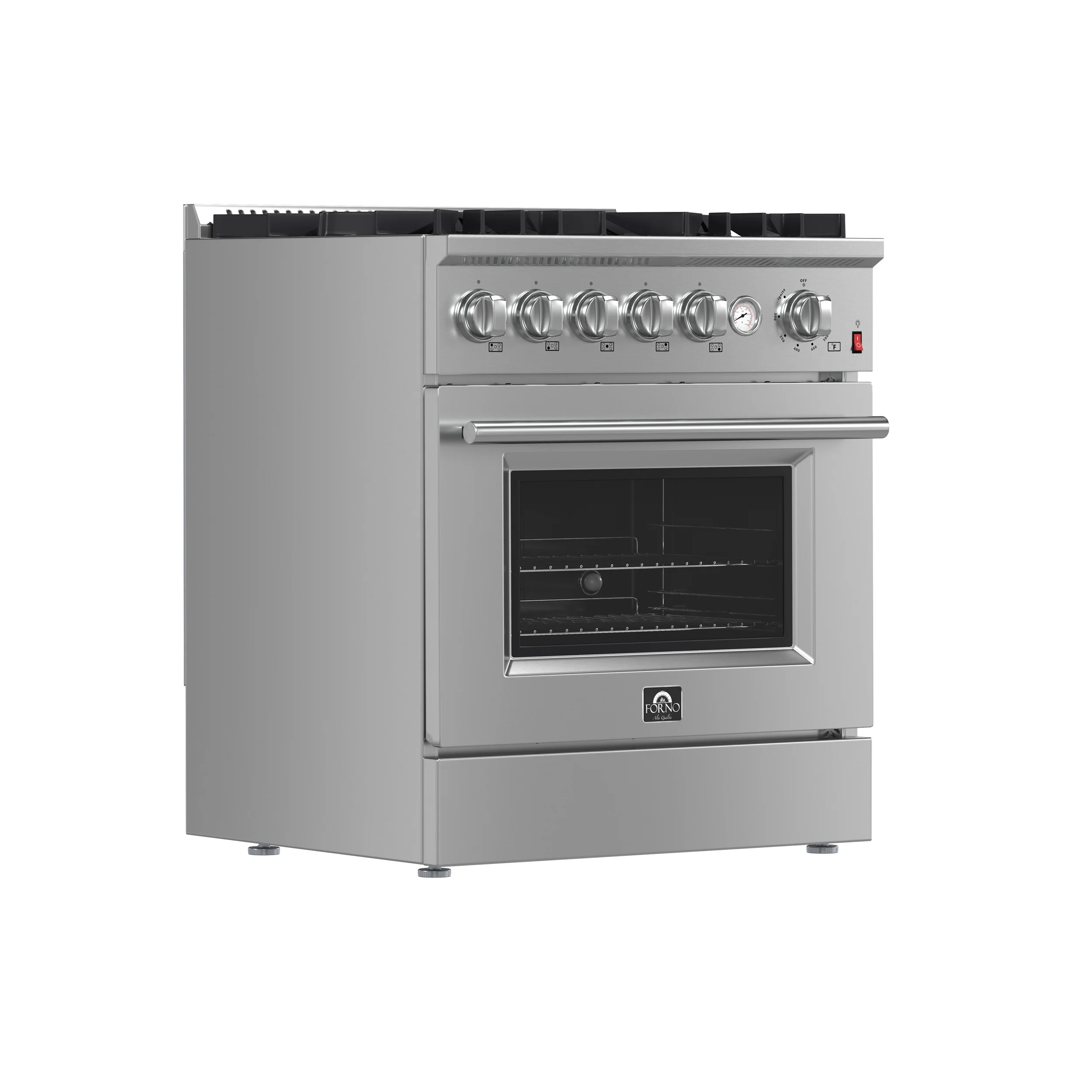 FORNO Giovanni 30-inch Gas Range Stainless Steel, 5 Burners 67,000 BTU, 4.32 cu.ft. Convection Oven - Image 3