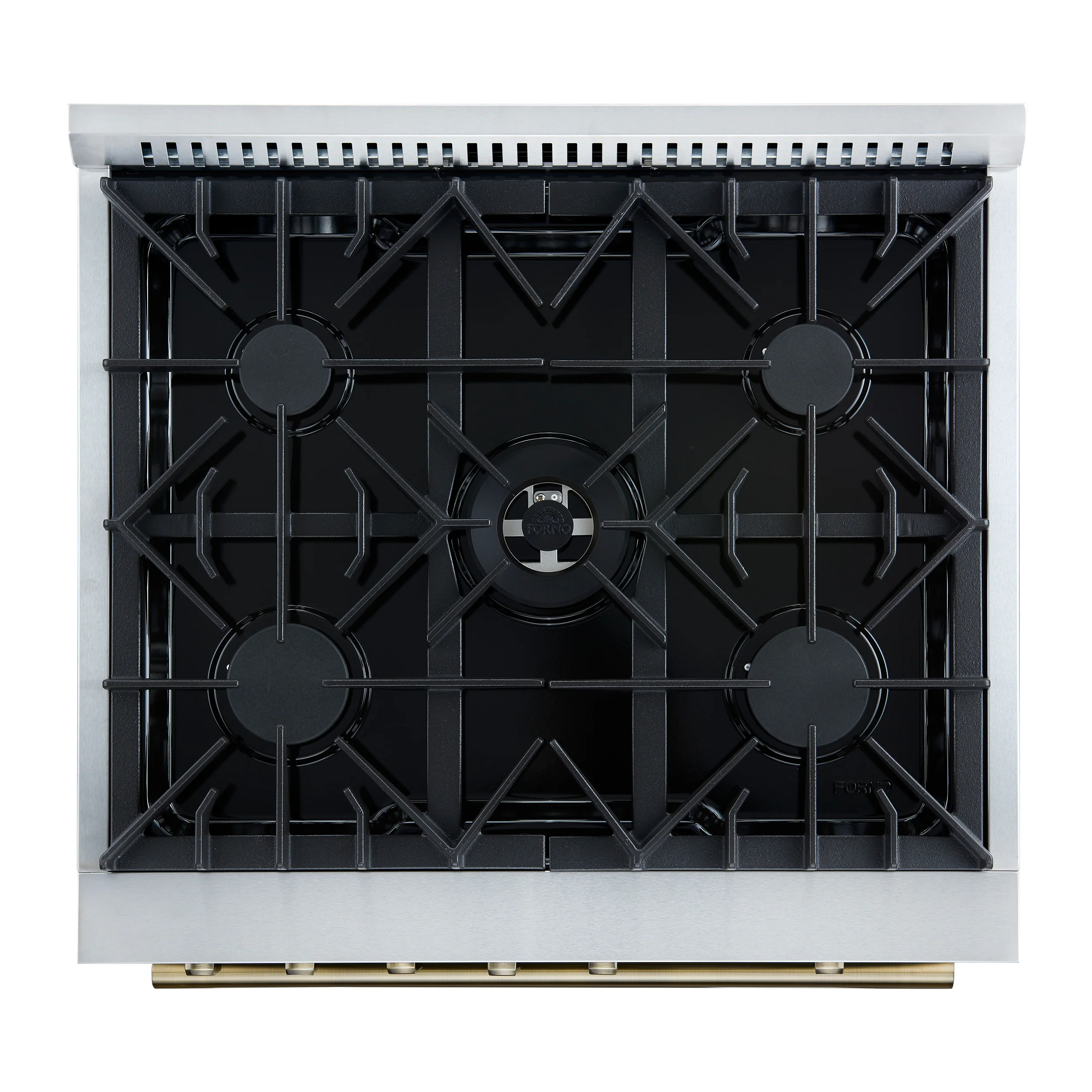 Giovanni 30-inch Gas Range Black & Antique Brass Design, 5 Burners 67,000 BTU, 4.32 cu.ft. Convection Oven - Image 6