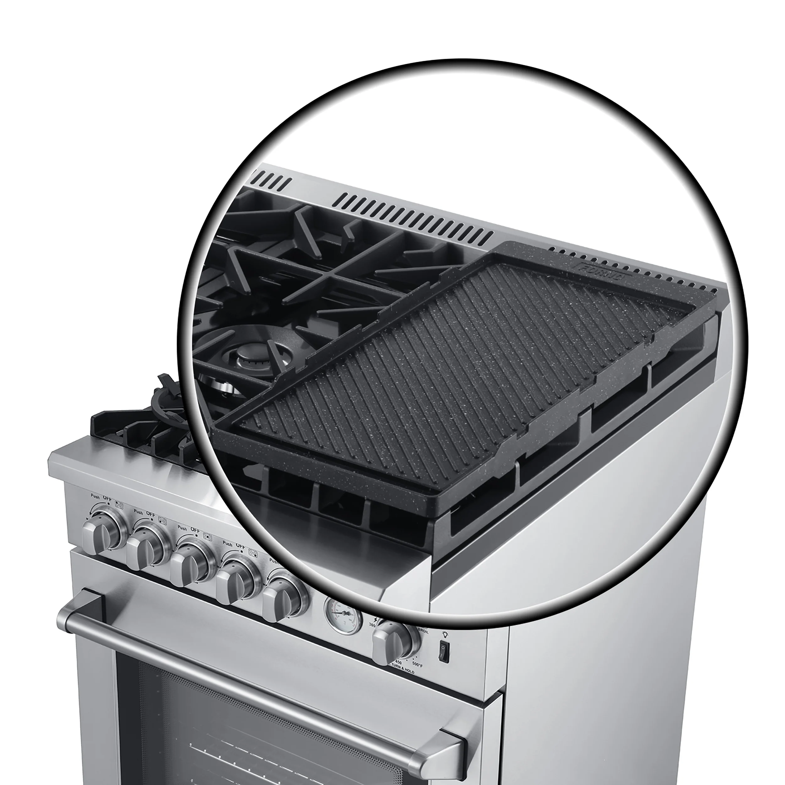 Forno Lazio 30-Inch Freestanding Gas Range, 4 Burners, Convection Oven, Energy Efficient - Image 11