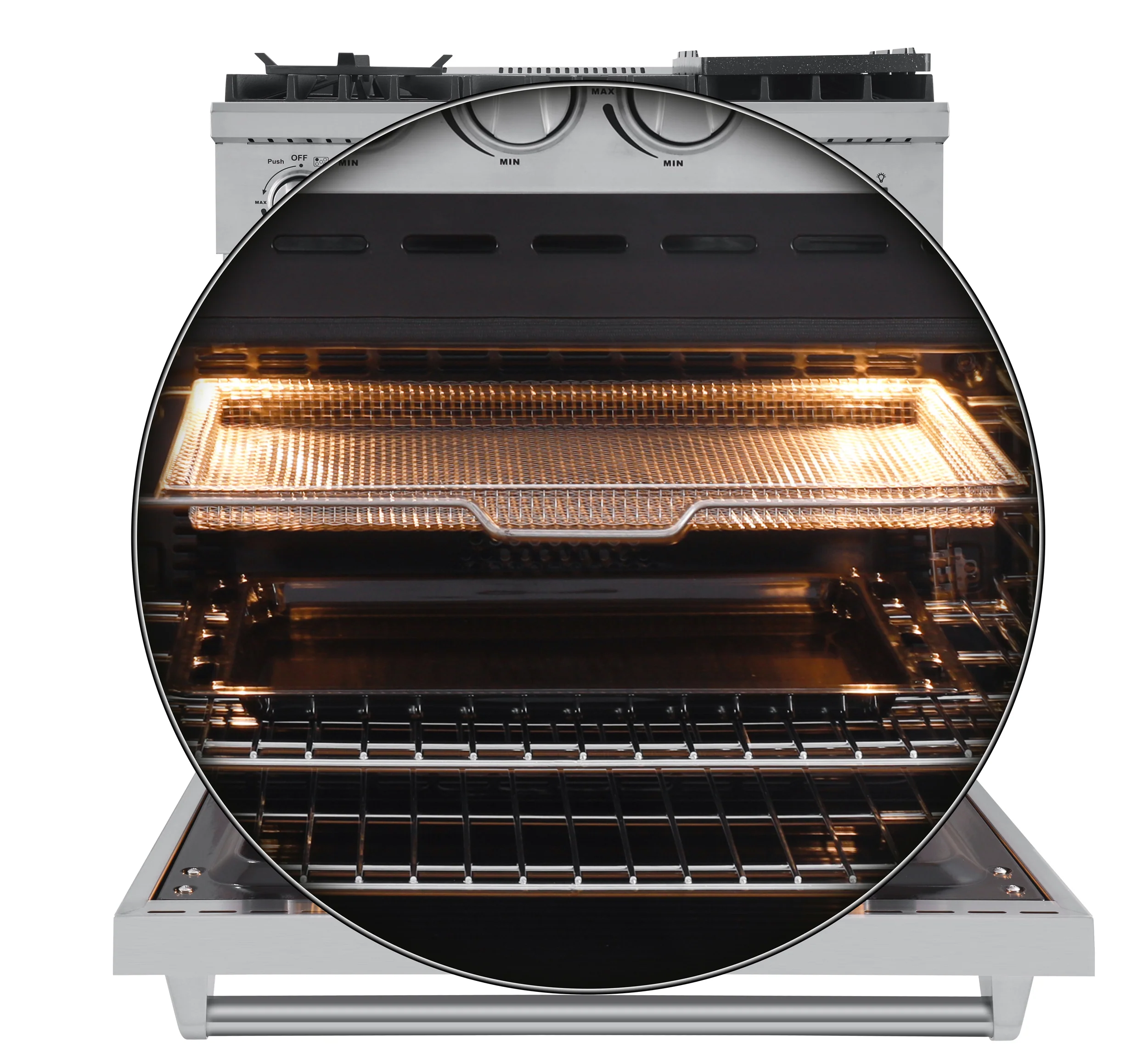 Forno Lazio 30-Inch Freestanding Gas Range, 4 Burners, Convection Oven, Energy Efficient - Image 14