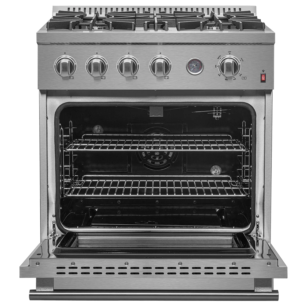 Marco 30-inch Gas Range Stainless Steel, 4 Burners 37,000 BTU, 4.32 cu.ft. Convection Oven - Image 3