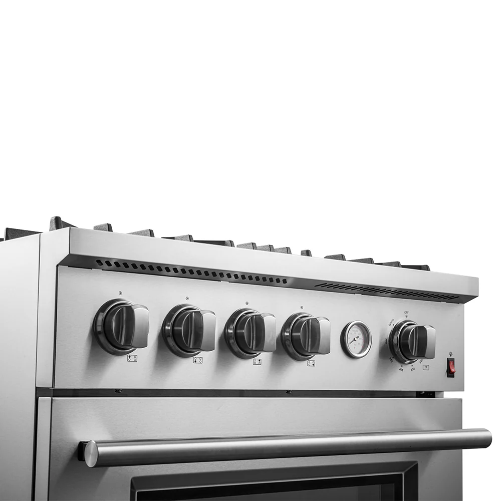 Marco 30-inch Gas Range Stainless Steel, 4 Burners 37,000 BTU, 4.32 cu.ft. Convection Oven - Image 5