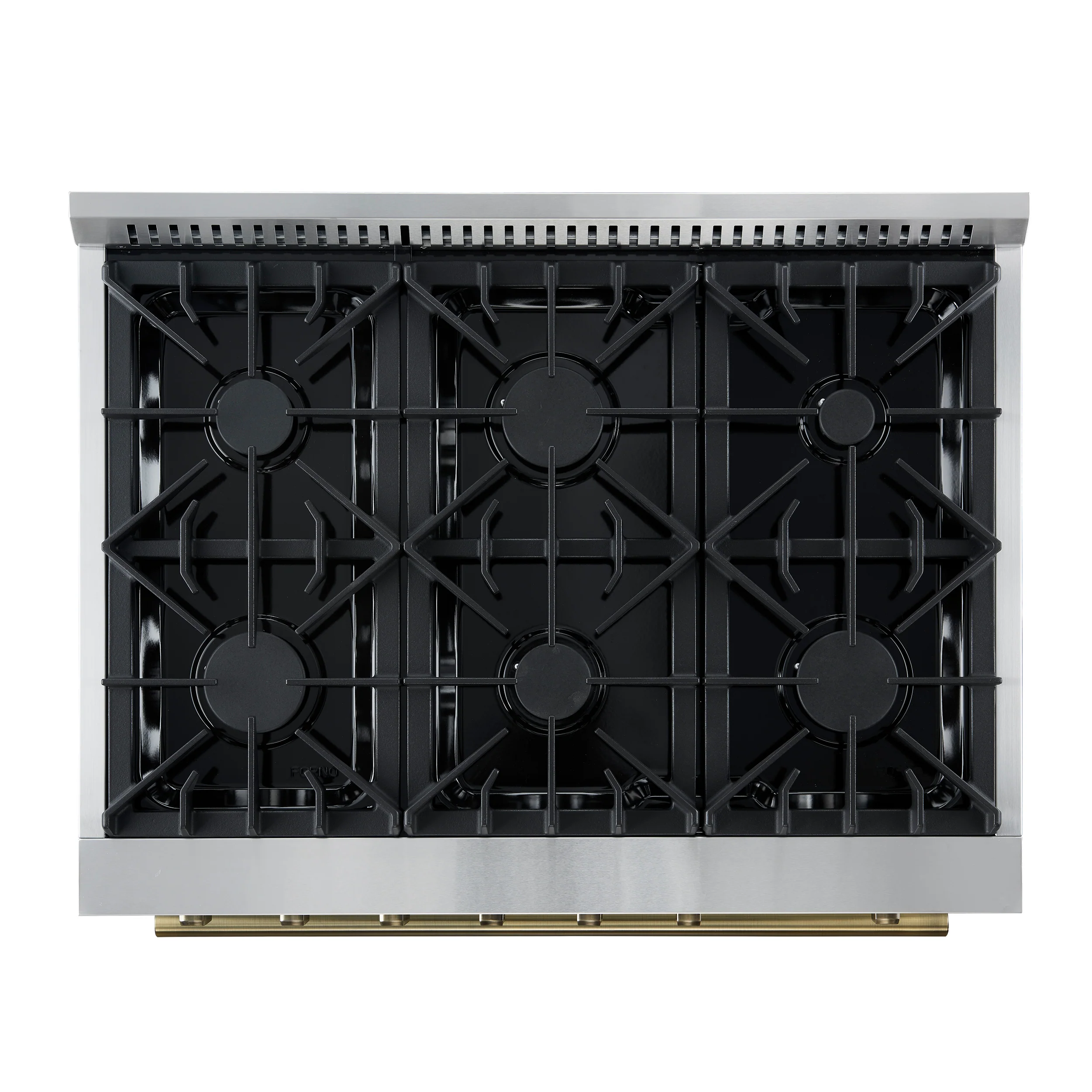 Marco 36-Inch Gas Range Black & Antique Brass Design, 6 Burners 67,000 BTU, 5.36 cu.ft. Convection Oven - Image 3