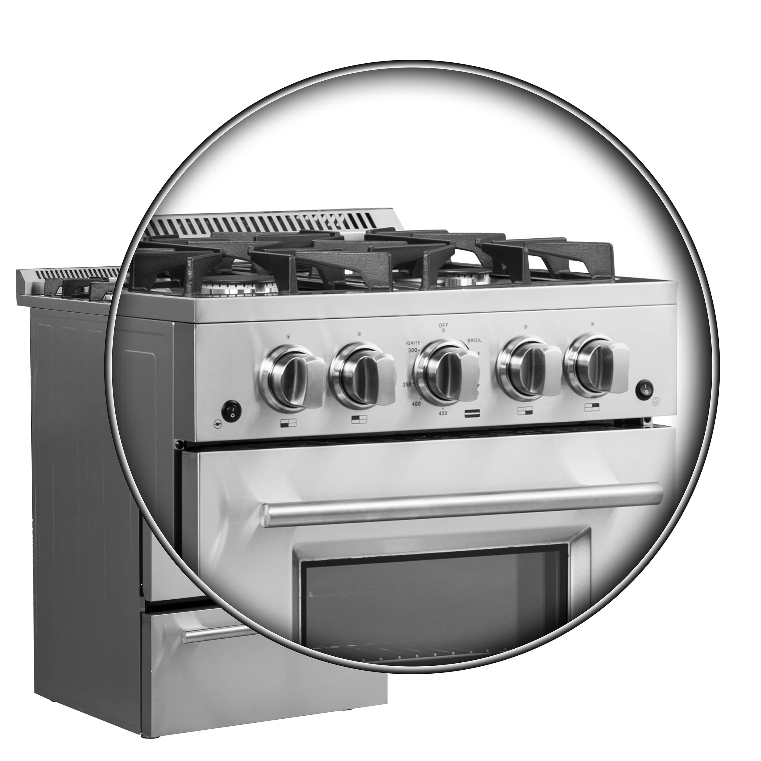 Forno Breno 24-Inch Freestanding Gas Range, Plug Included, Energy Efficient - Image 13